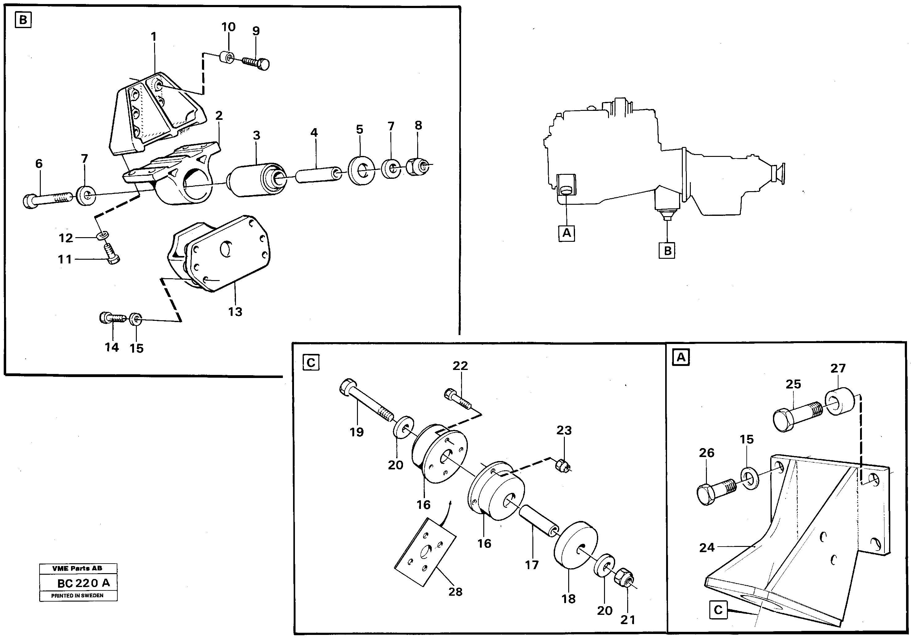 Engine mounting — volvo parts diagram
