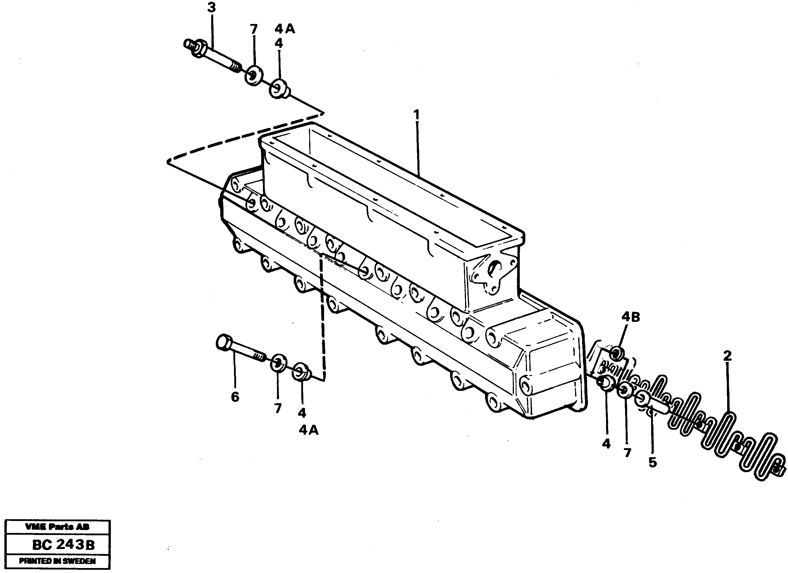 Inlet manifold — volvo parts diagram
