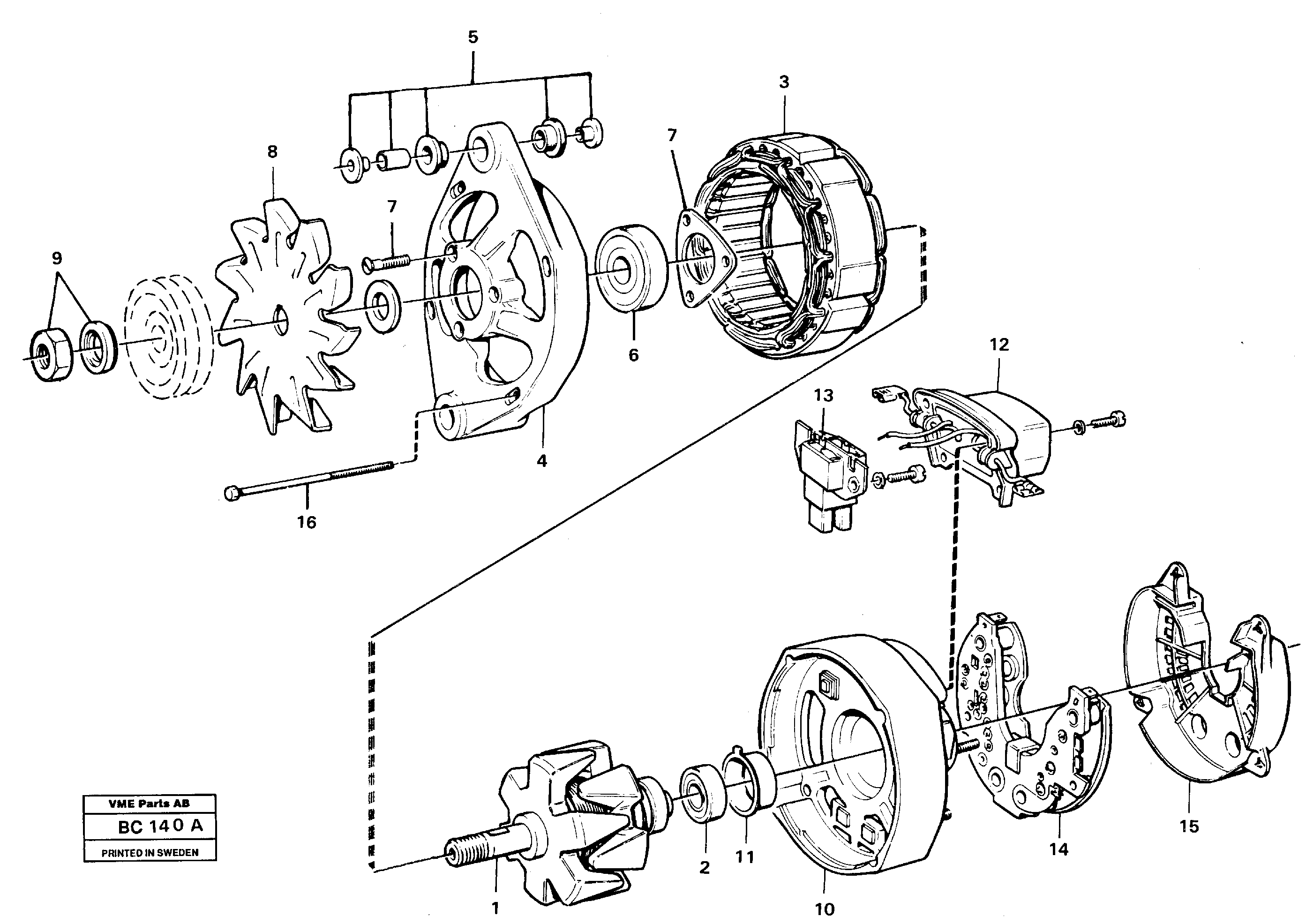 Alternator — volvo parts diagram