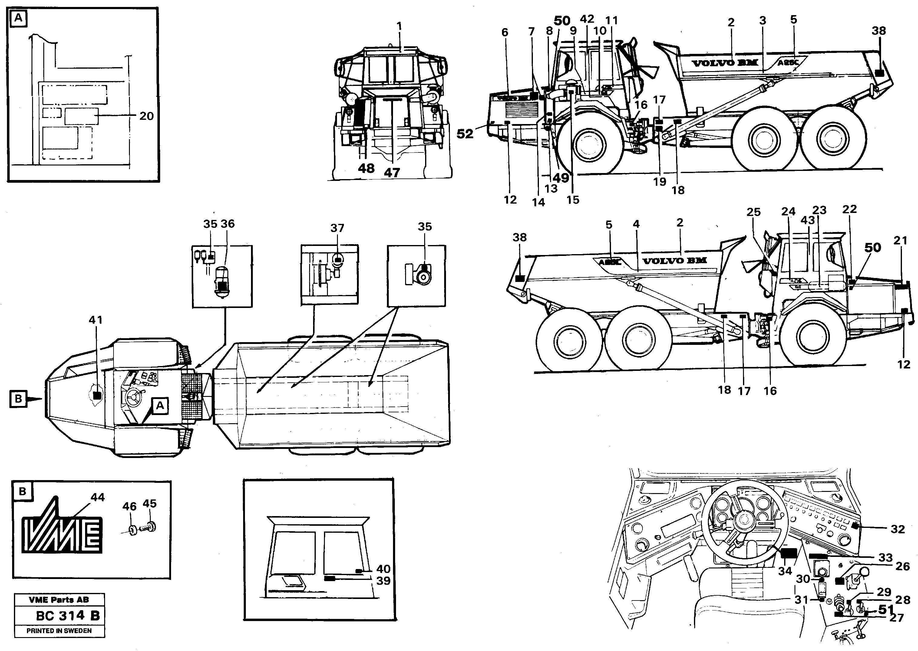 Decals  STD USA — volvo parts diagram