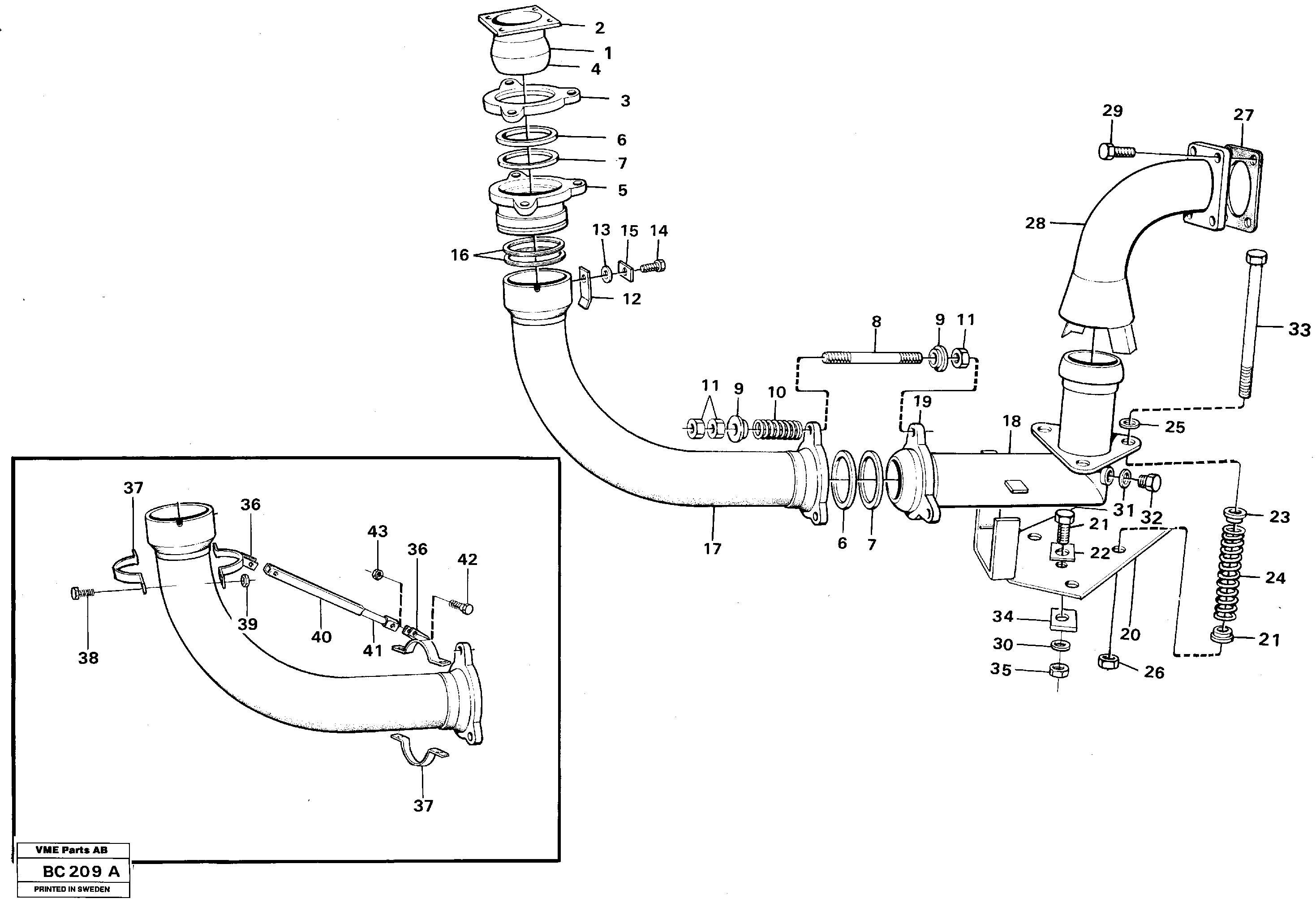 Dumper basket heating  91792, 91793 — volvo parts diagram