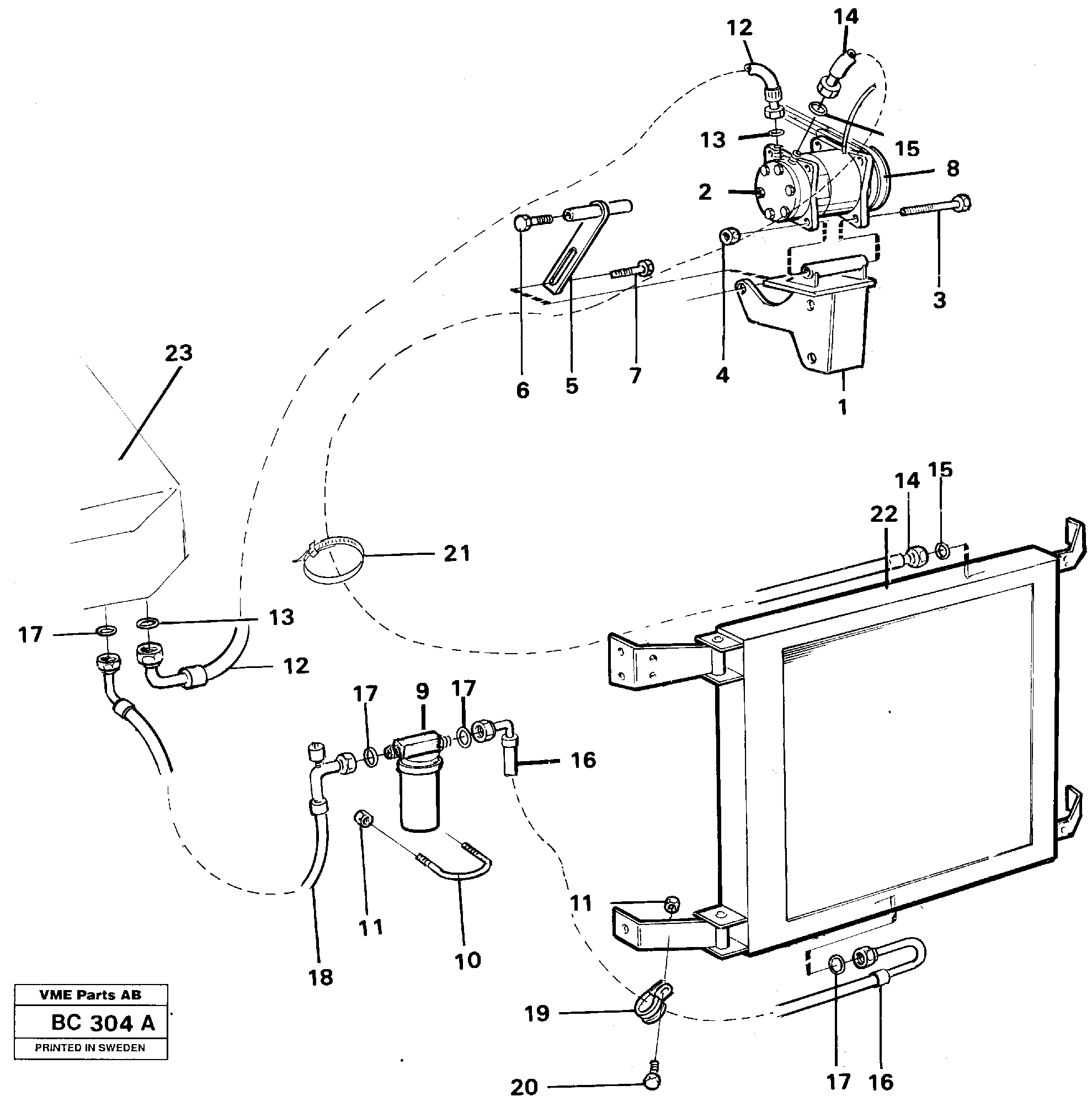 Air conditioning  92468 — volvo parts diagram