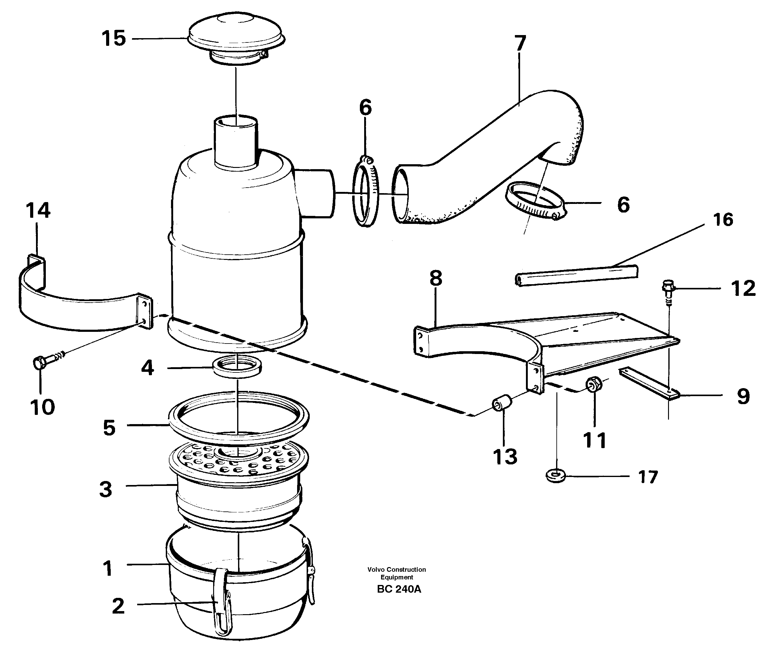 Air filter  99799 — volvo parts diagram