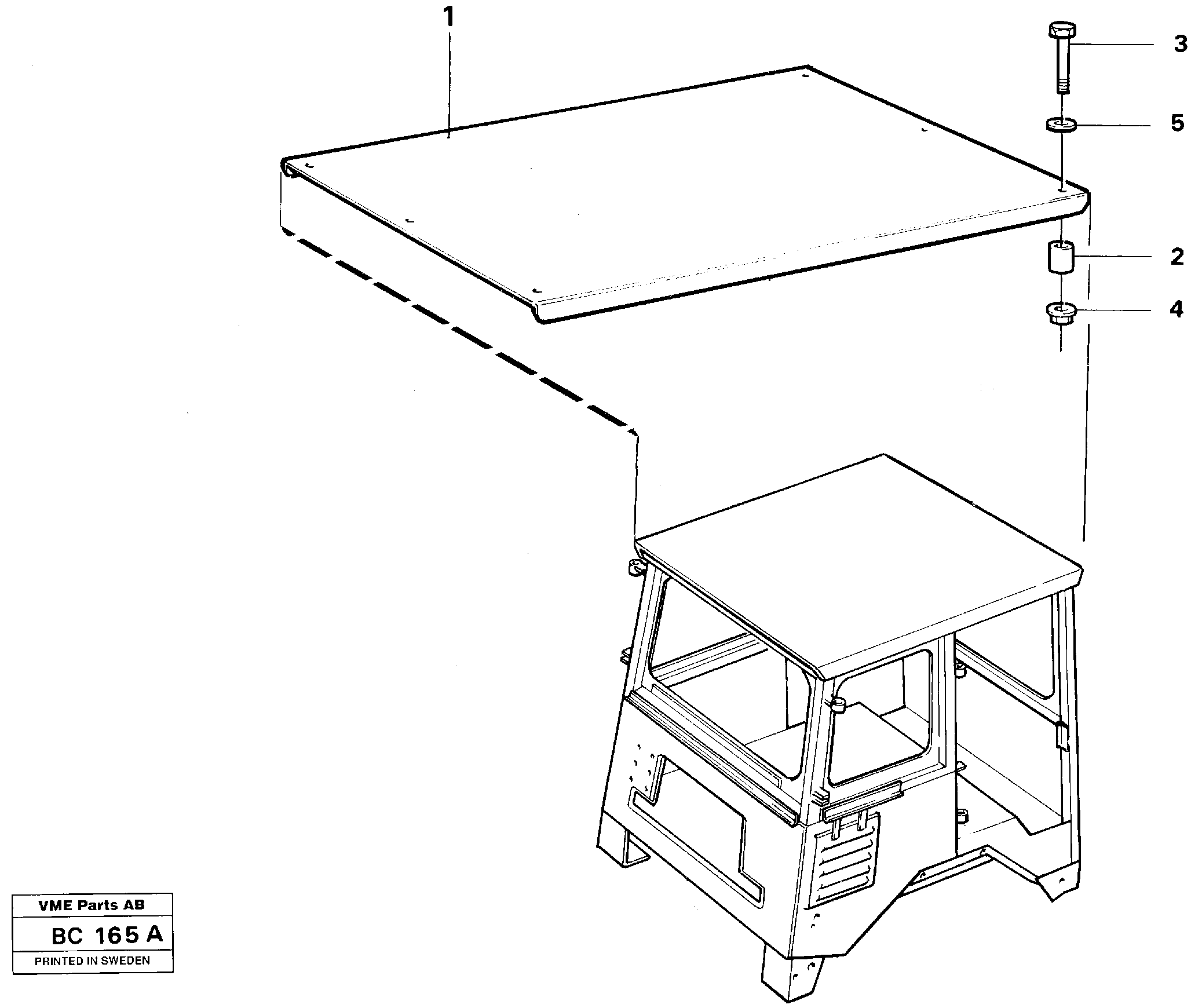 Protecting roof Std Usa  91704, STD USA — volvo parts diagram