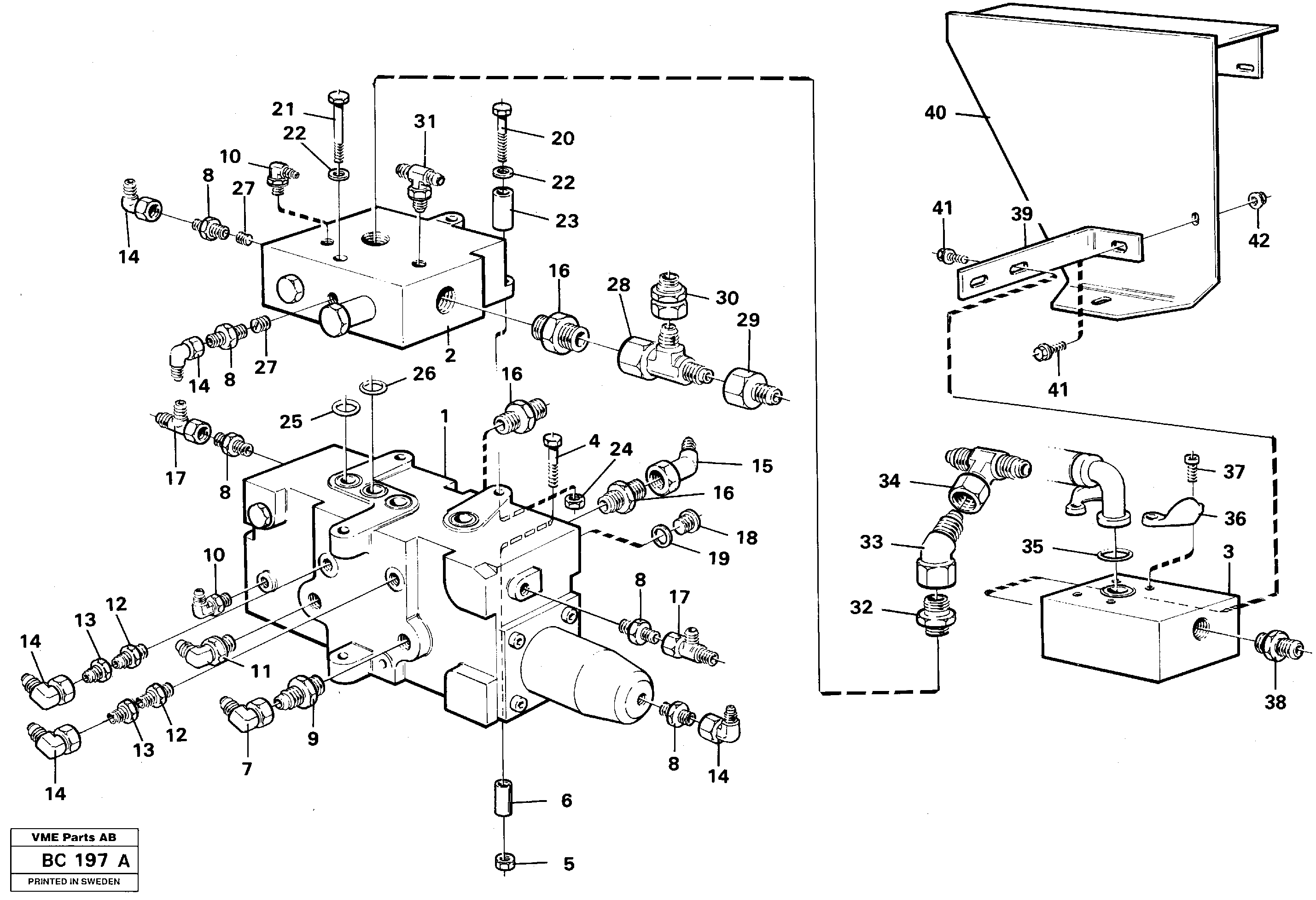 Control valve with fitting parts — volvo parts diagram