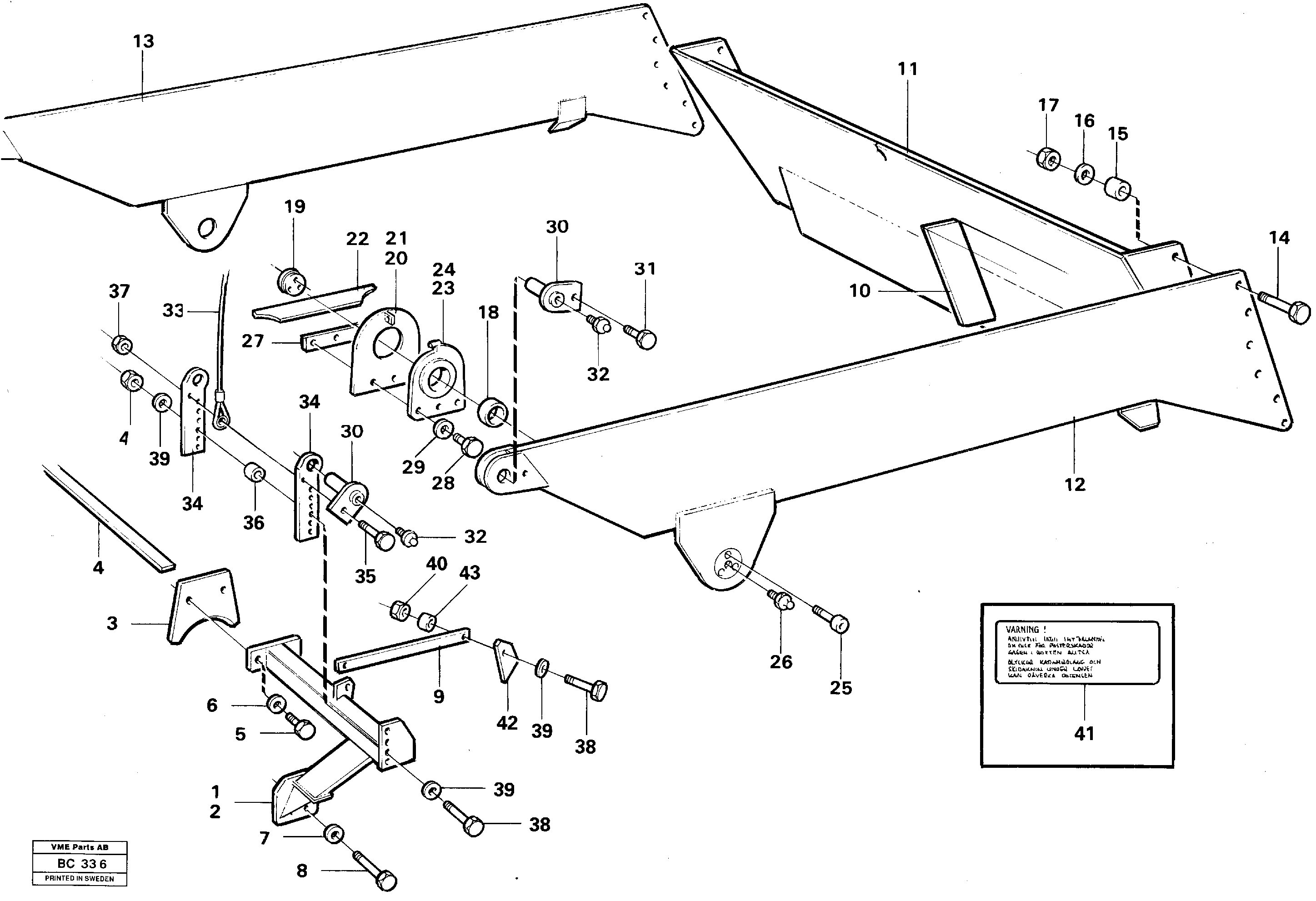 Rear flap, mechanical  92343 — volvo parts diagram
