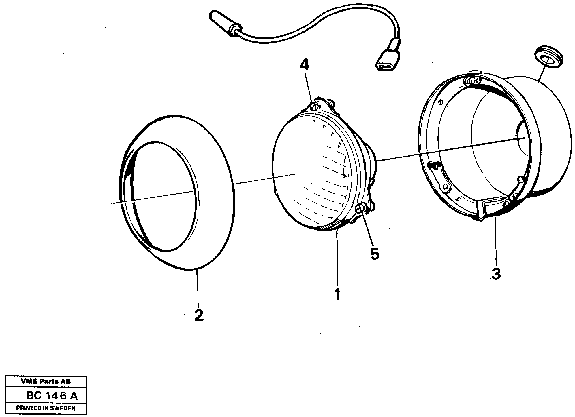 Headlight,  99440 — volvo parts diagram