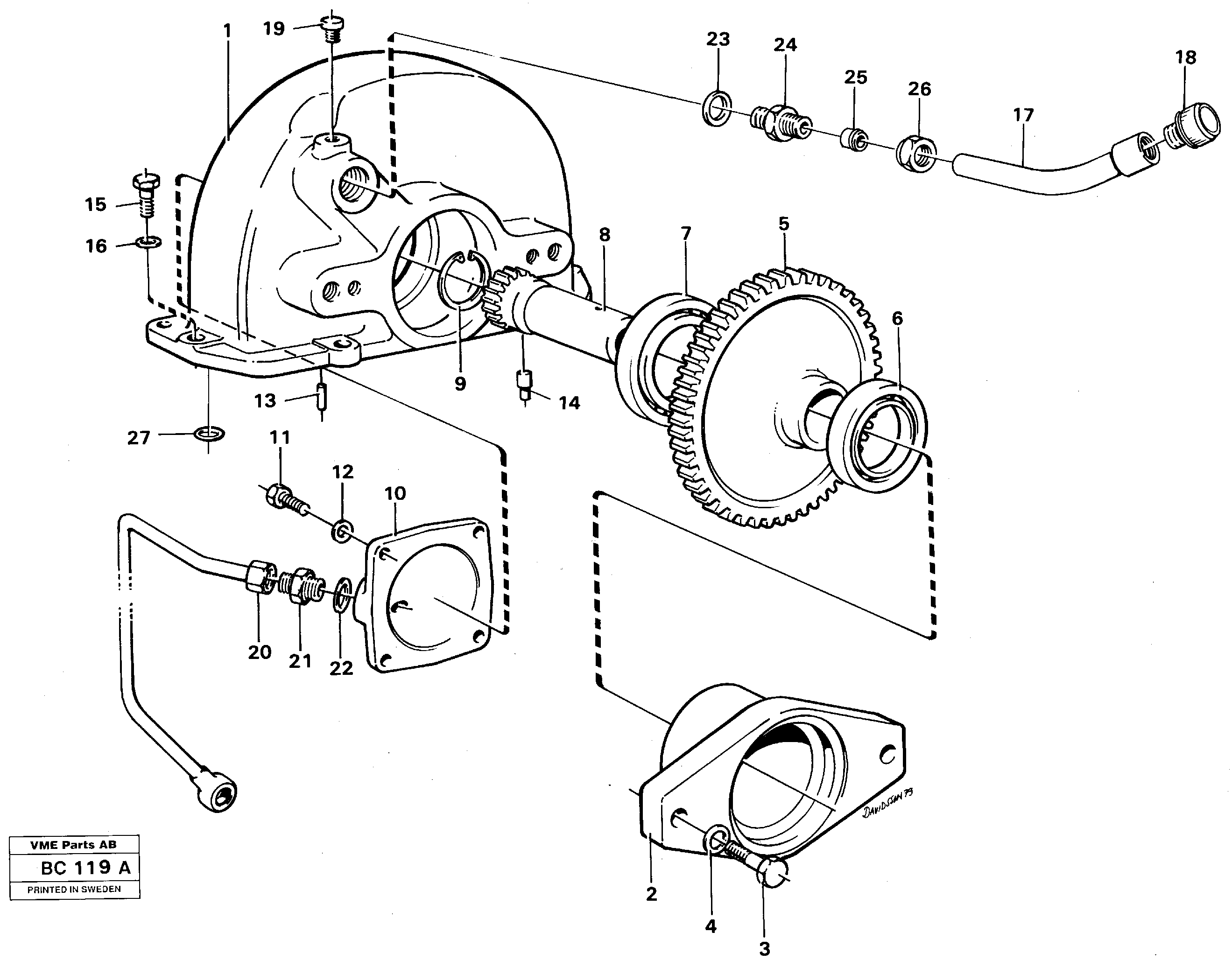 Pump drive — volvo parts diagram