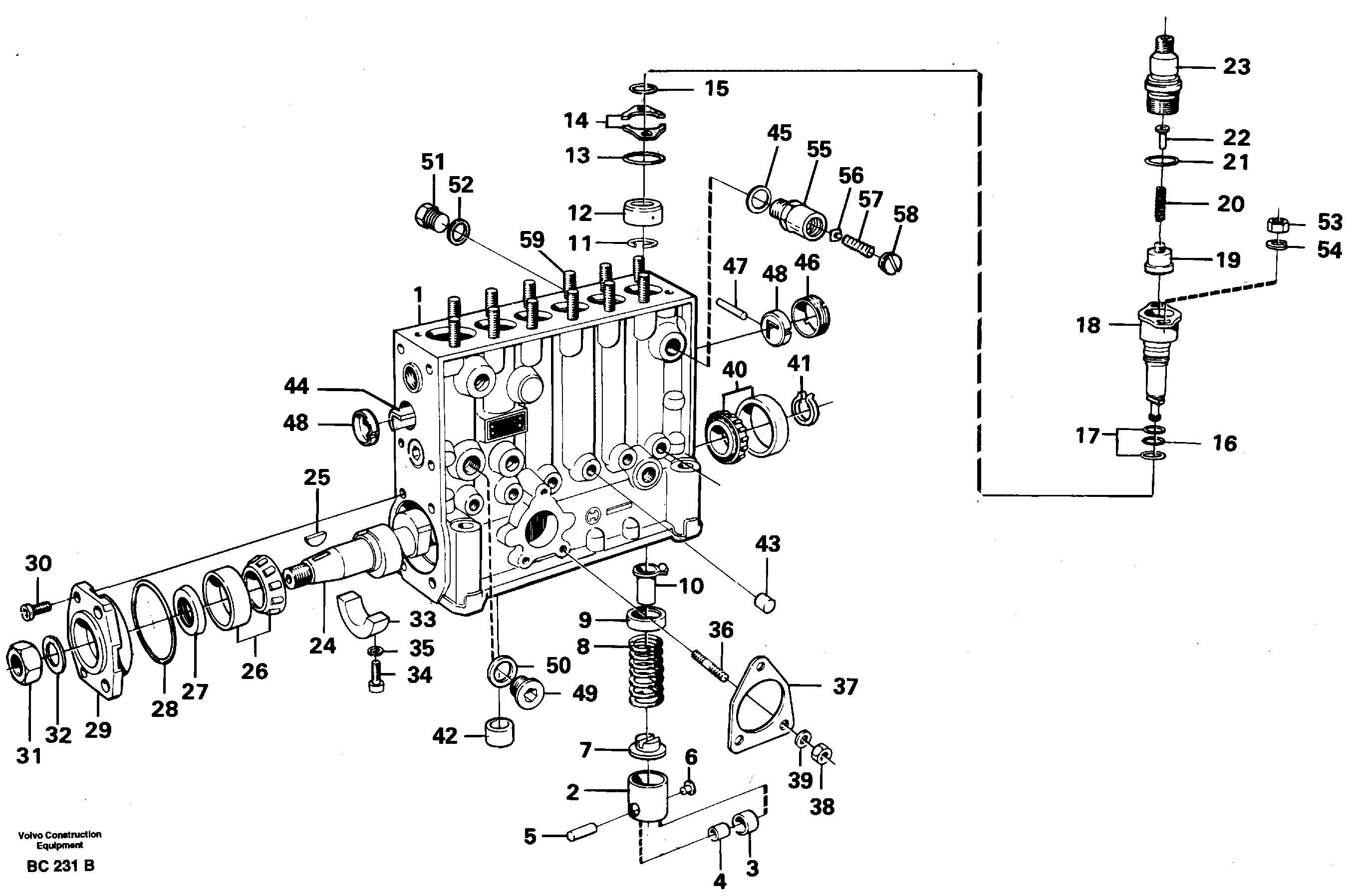 Injection pump — volvo parts diagram
