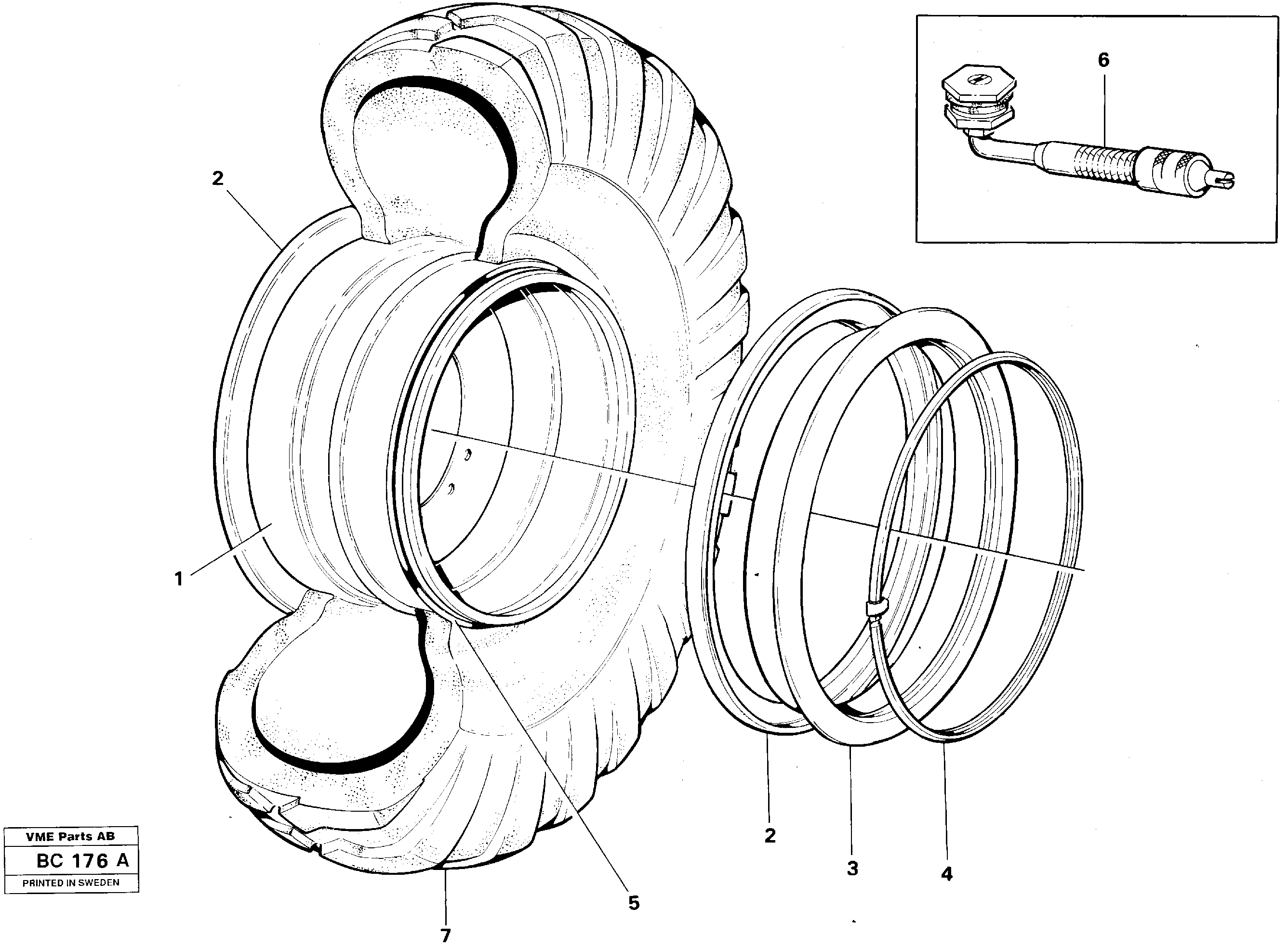 Wheel 20,5/25 — volvo parts diagram