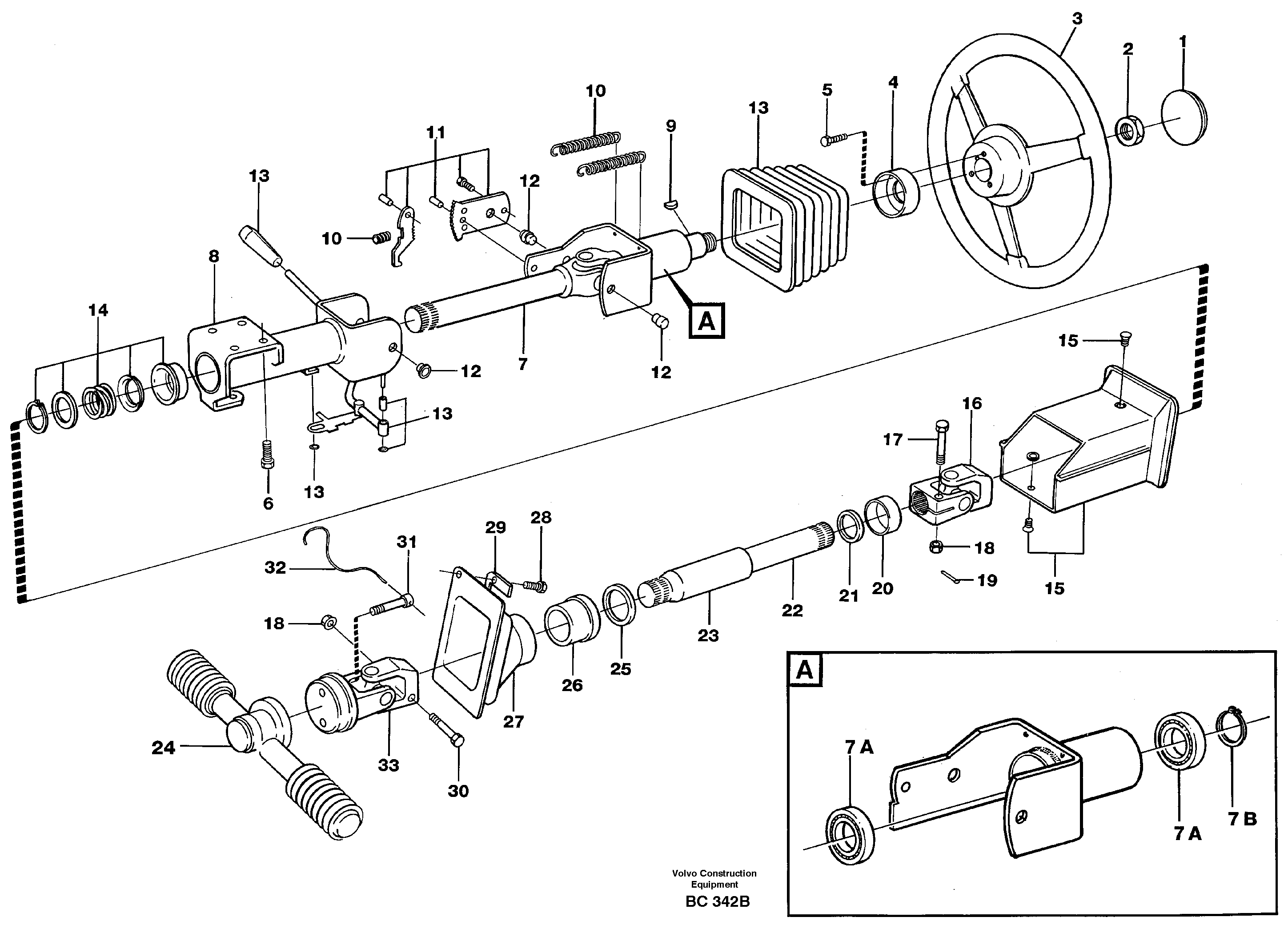 Steering system  CAB 4001 - — volvo parts diagram