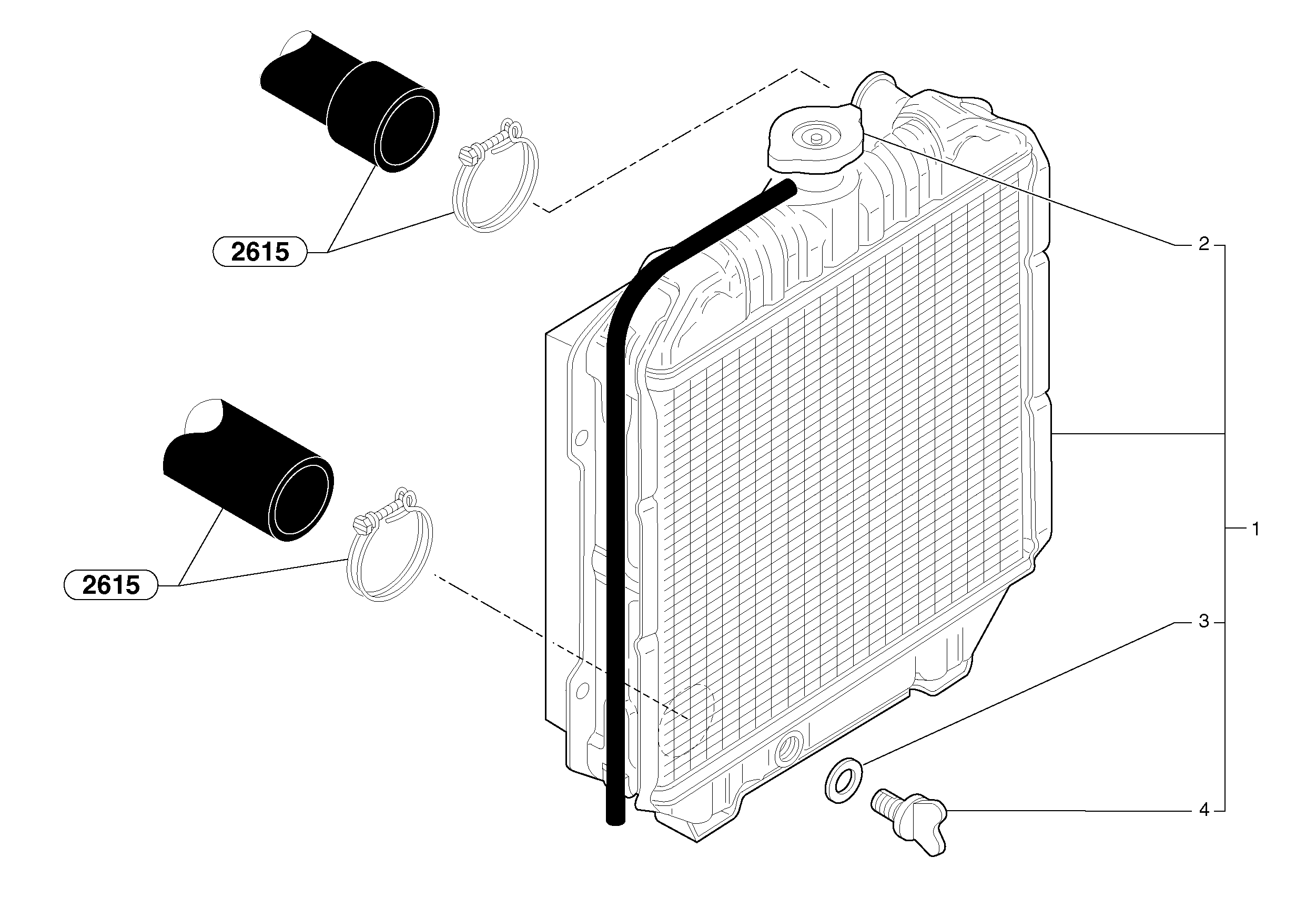 Radiator ( water ) — volvo parts diagram