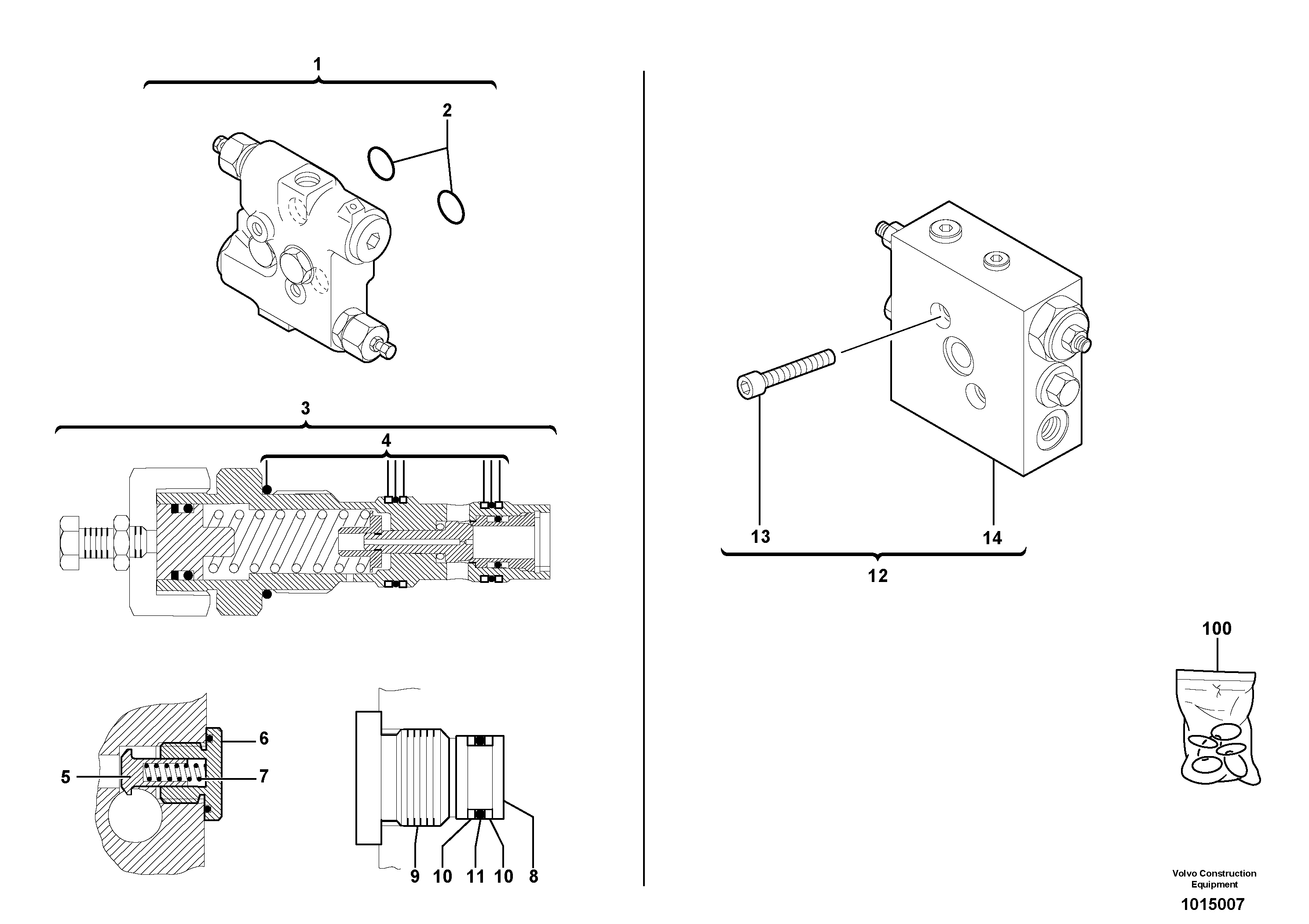 Balancing valve ( slewing ) — volvo parts diagram