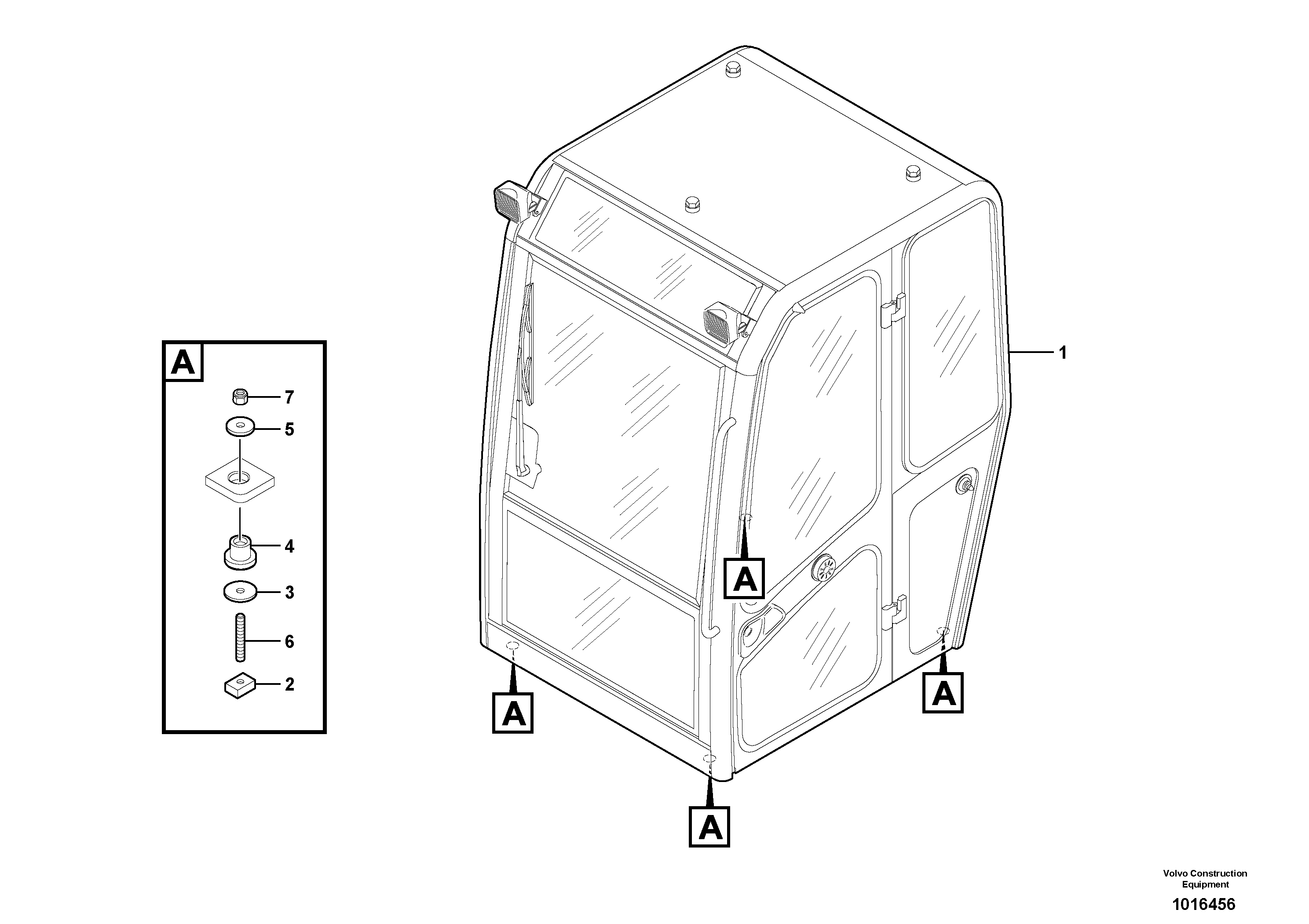Equipped cabin — volvo parts diagram
