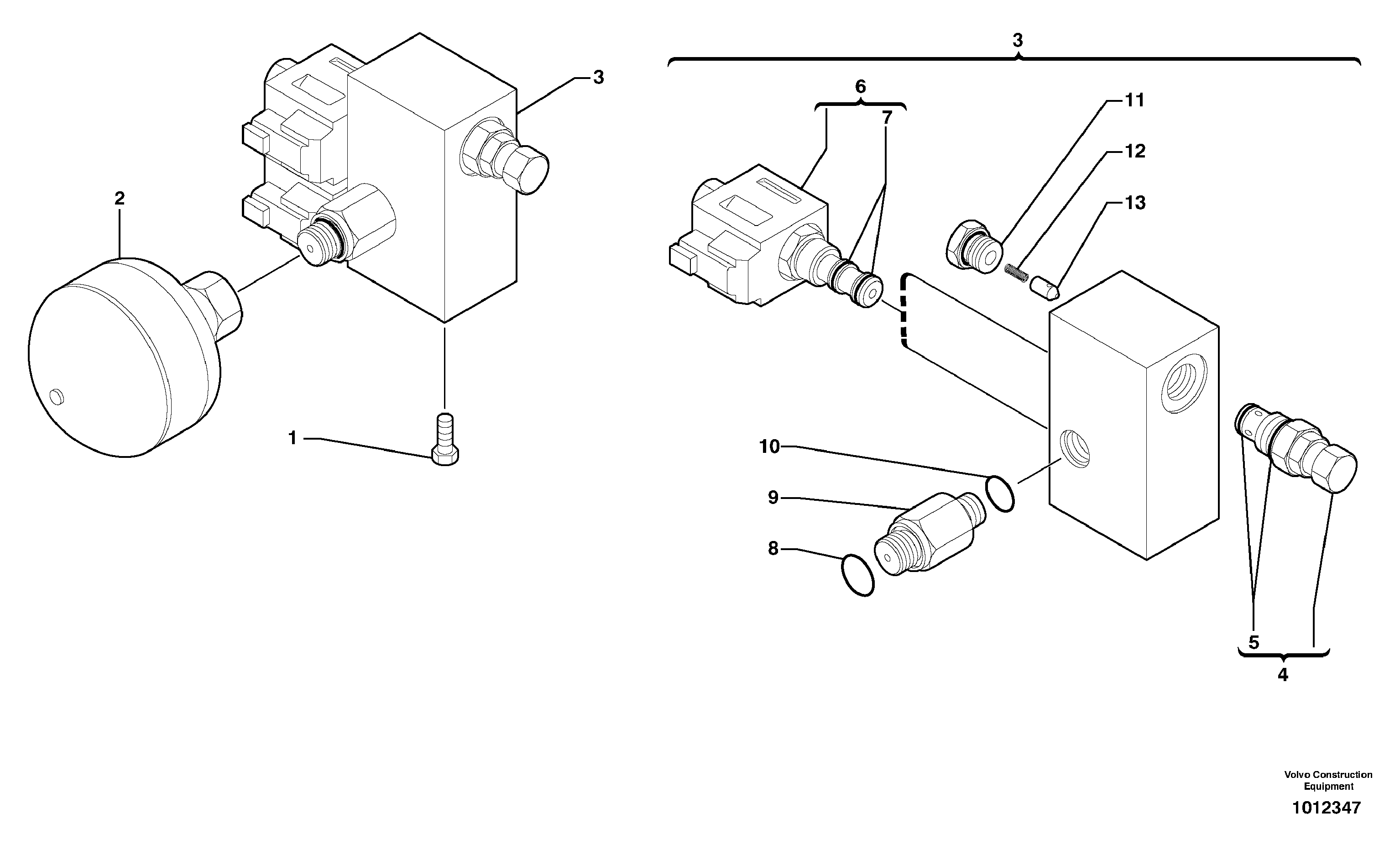 Accumulator / electrovalve — volvo parts diagram