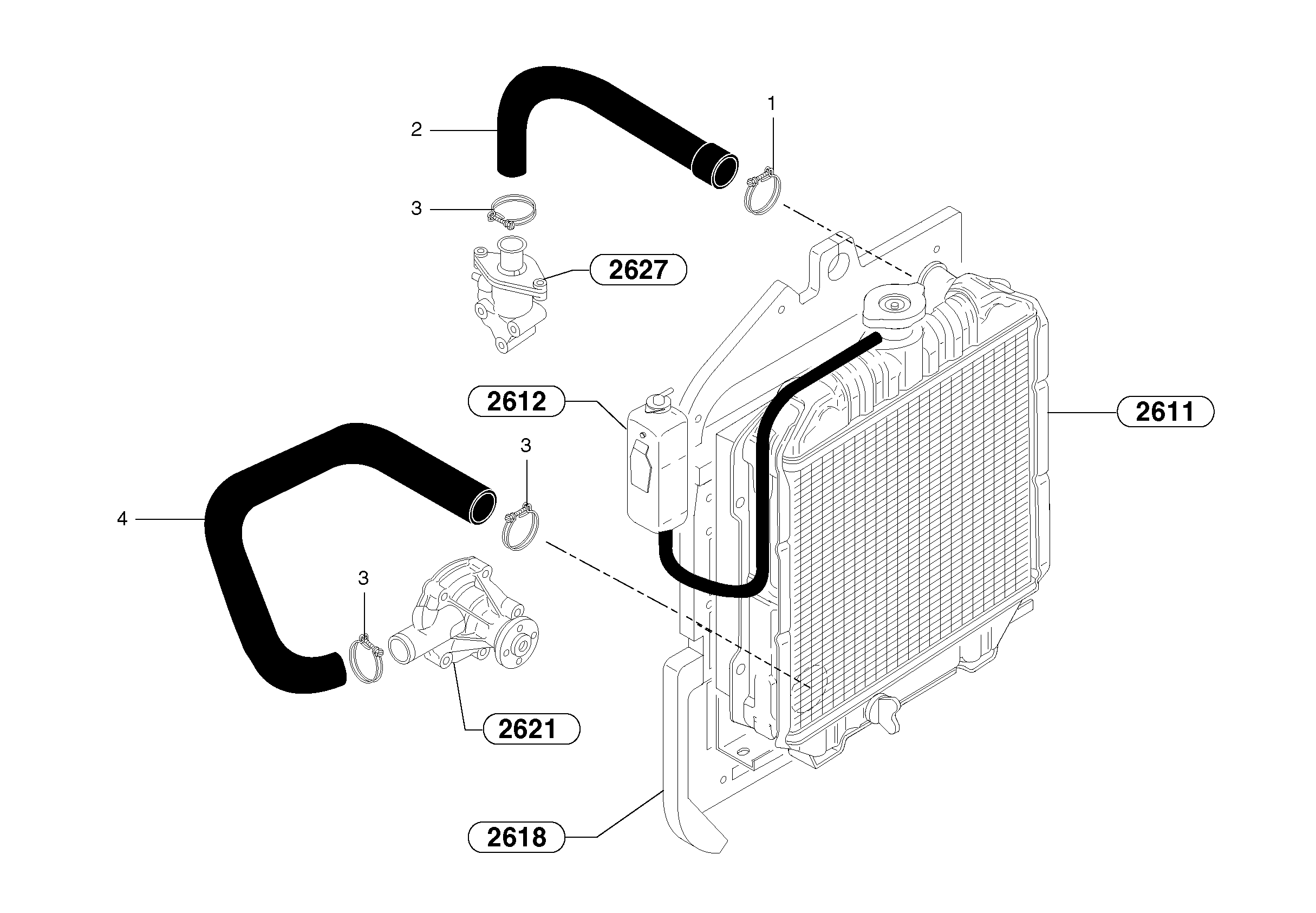 Cooling circuit — volvo parts diagram