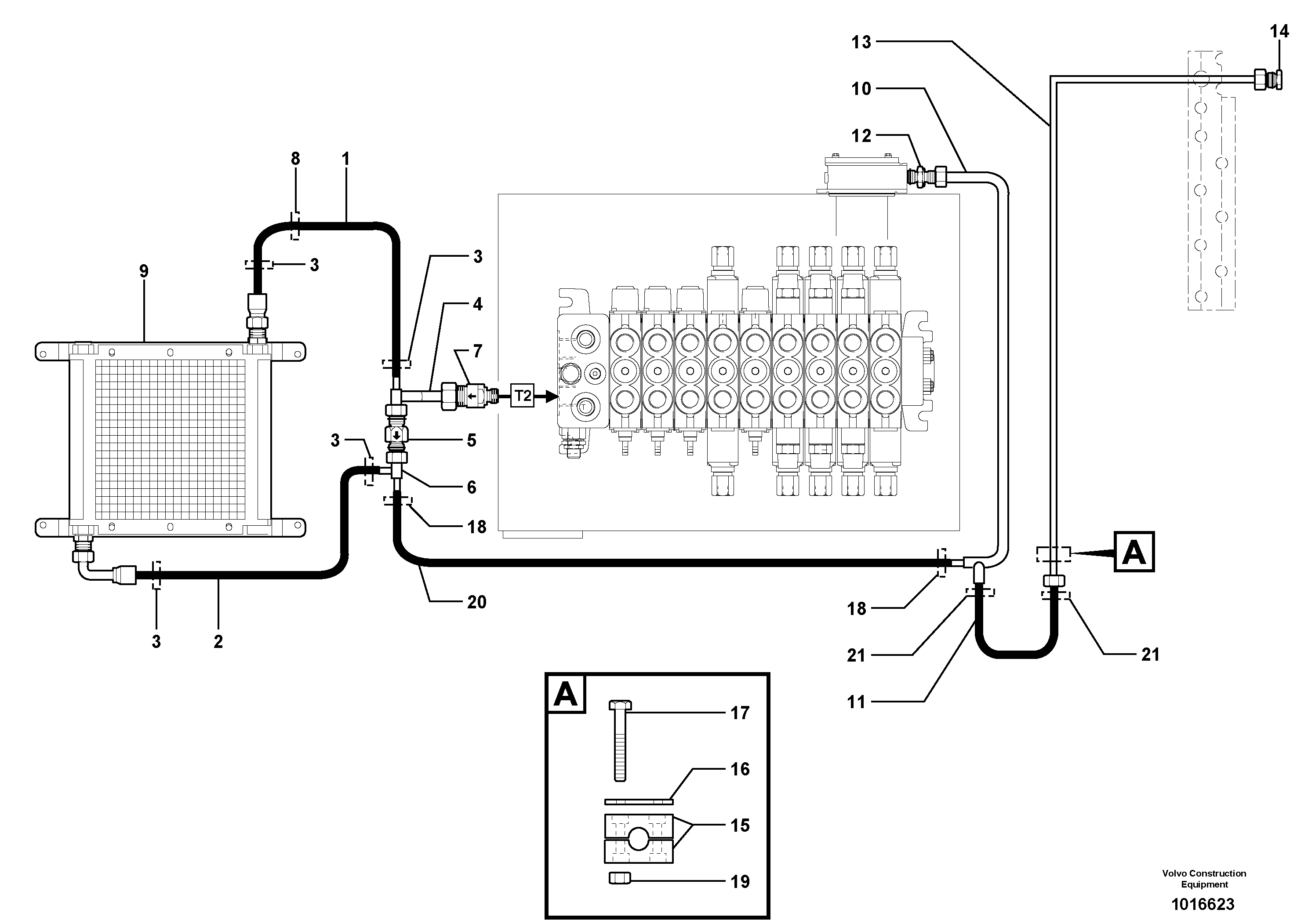 Hydr. circuit. ( Oil cooler ) — volvo parts diagram