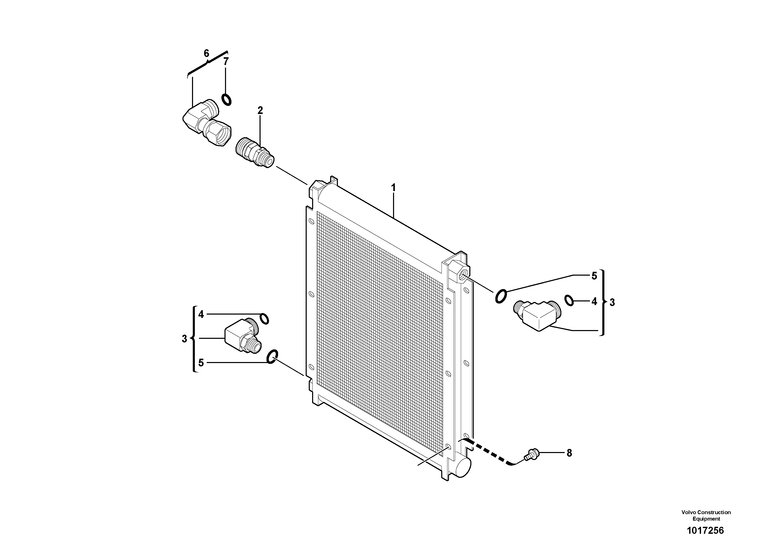 Cooling system: oil cooler — volvo parts diagram