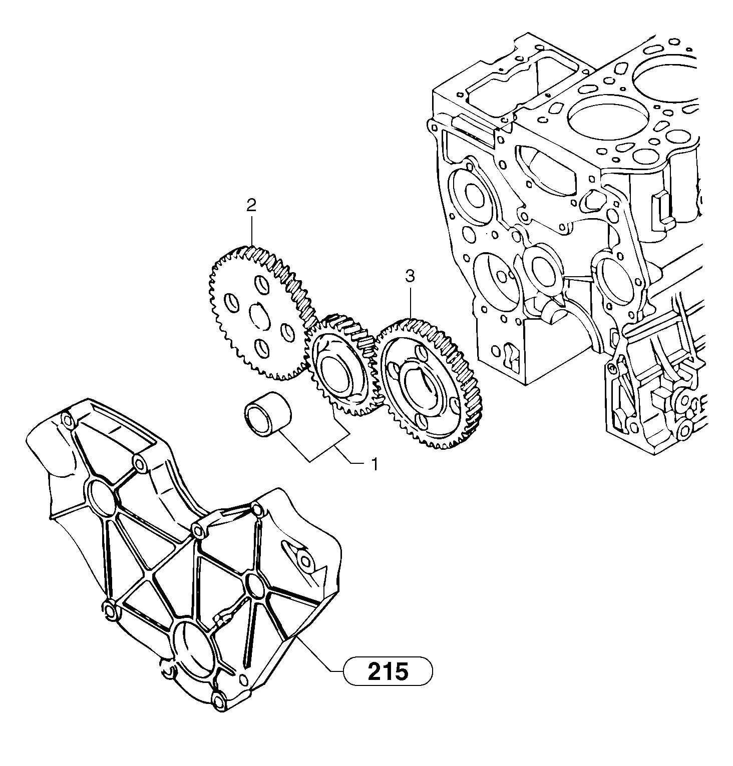 Timing gears — volvo parts diagram