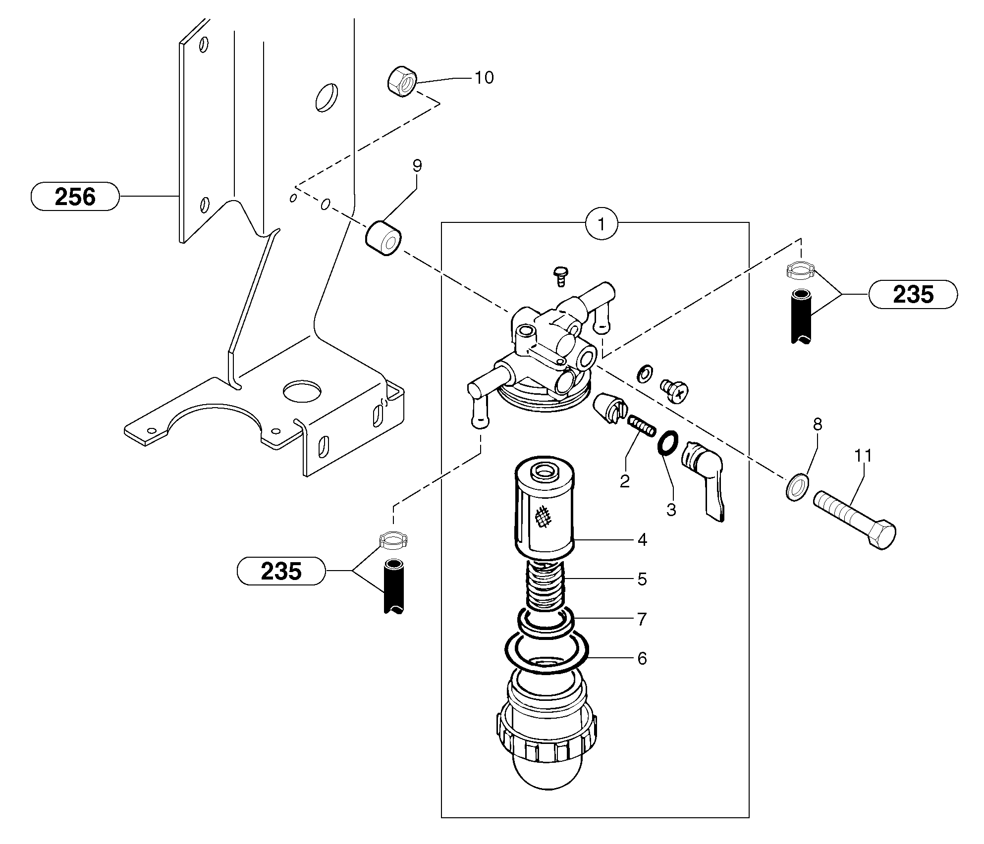 Sediment bowl — volvo parts diagram