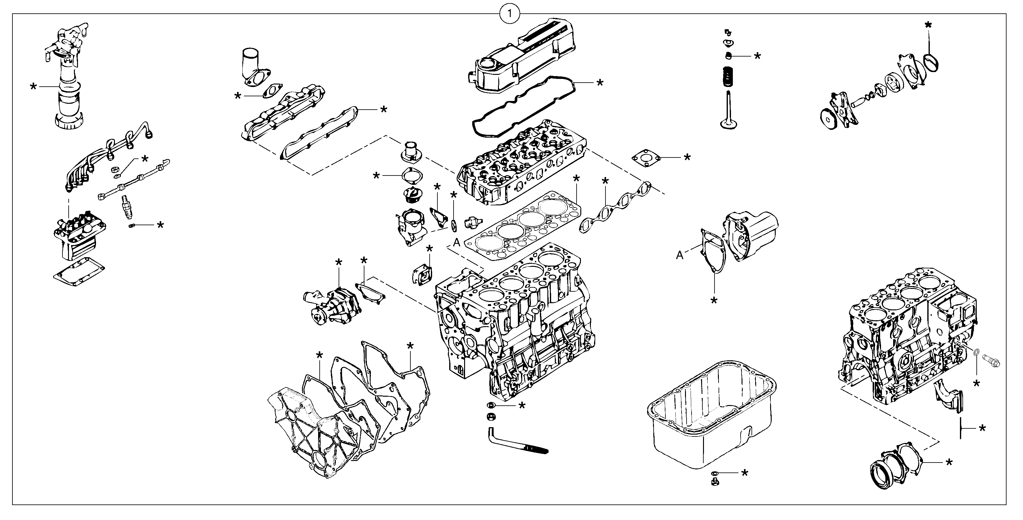 Repair kits for engine — volvo parts diagram