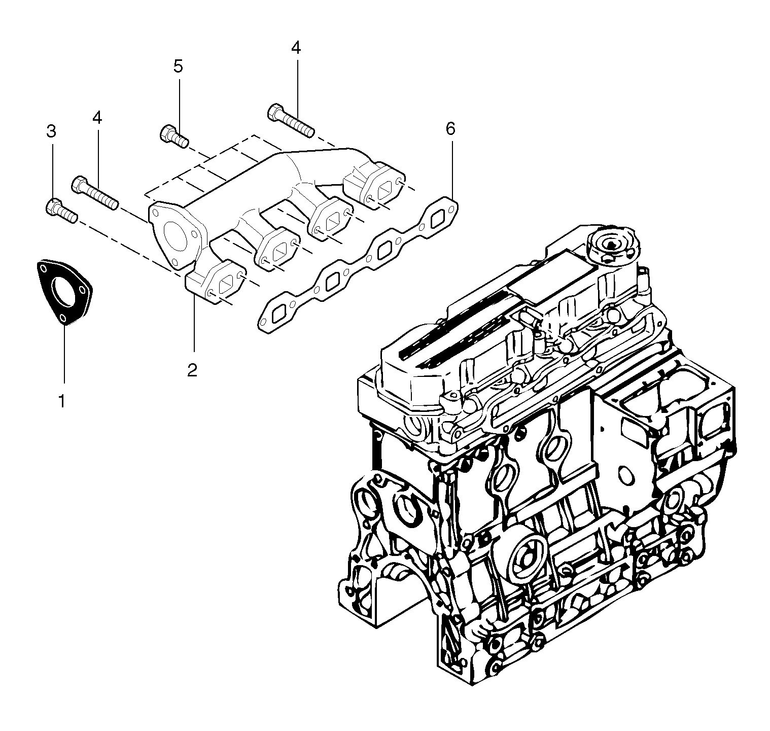Exhaust manifold — volvo parts diagram