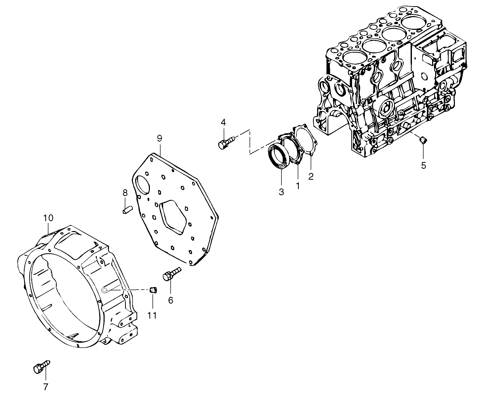 Flywheel housing — volvo parts diagram