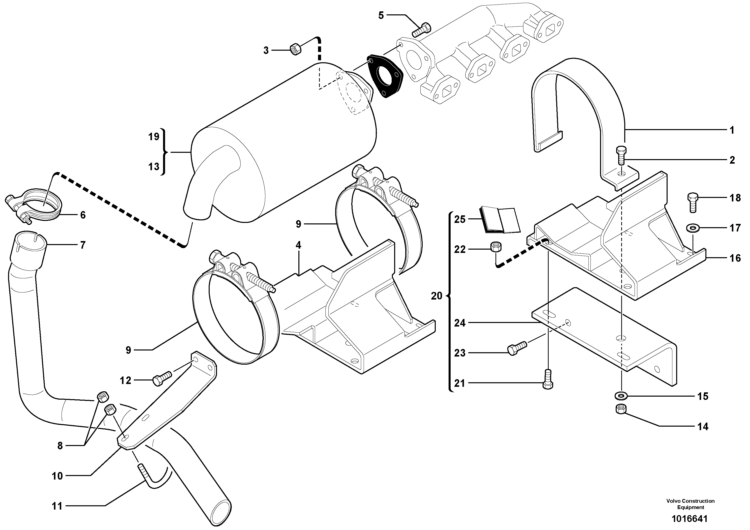Muffler — volvo parts diagram