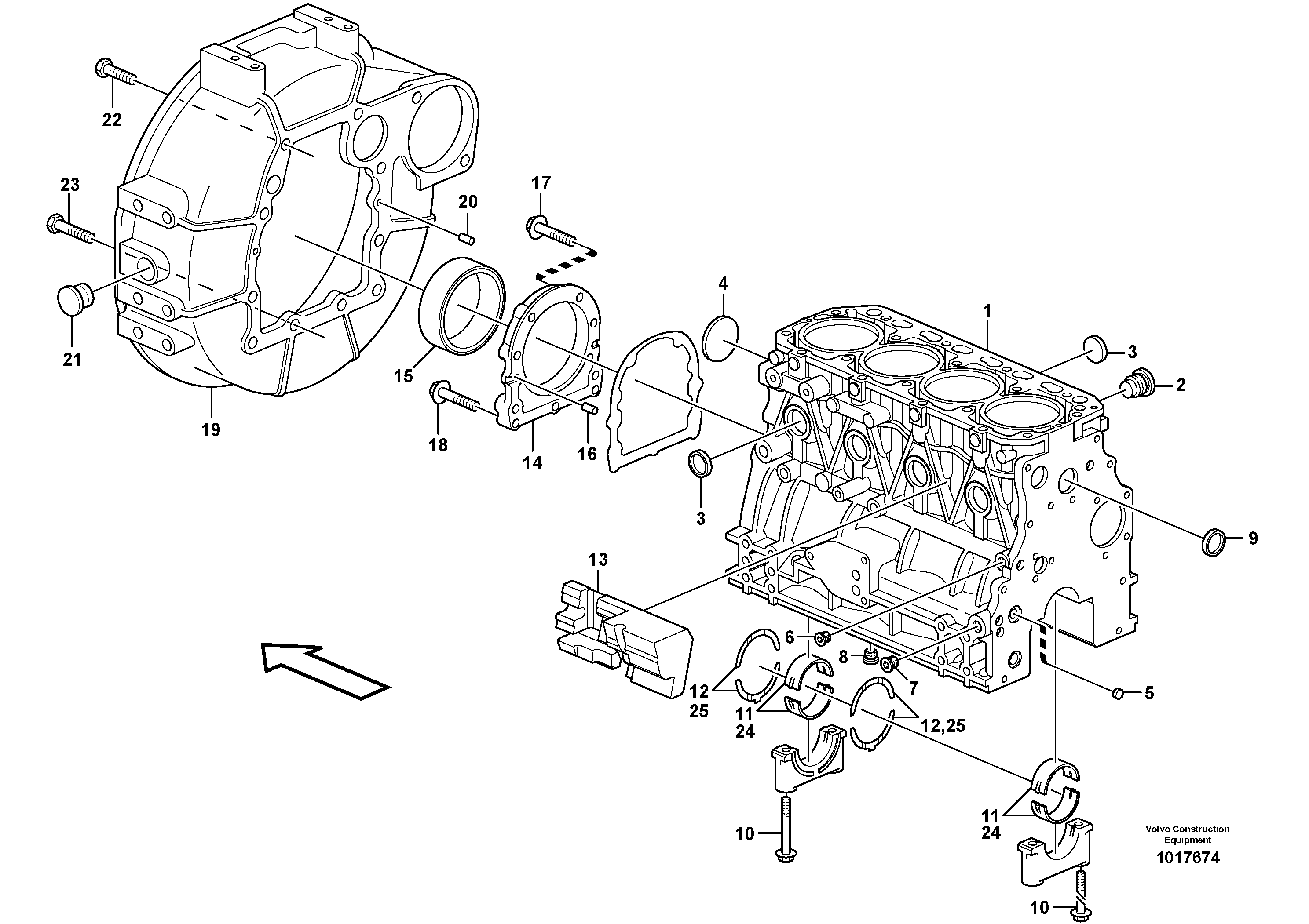 Cylinder block — volvo parts diagram