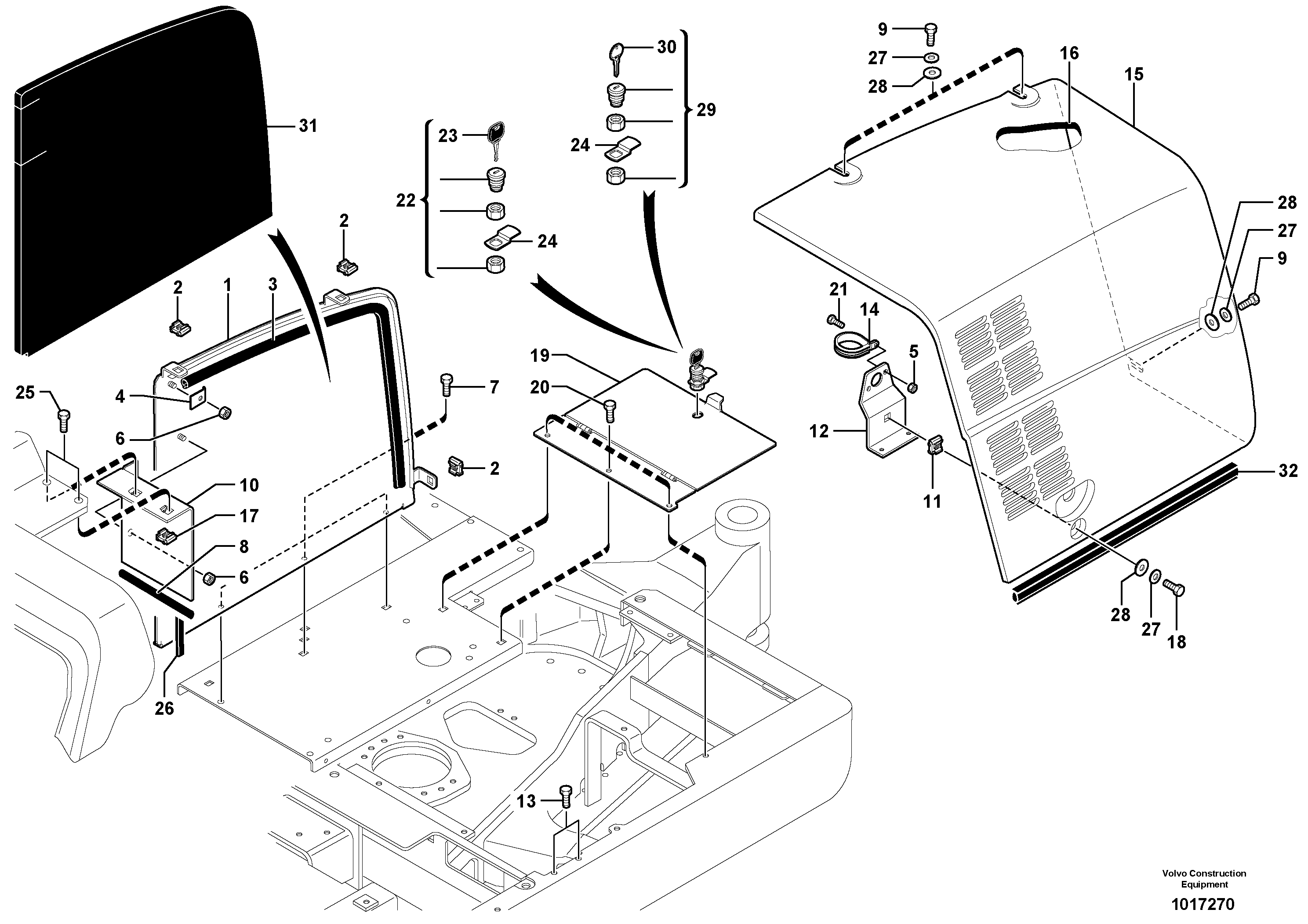 Right coverage — volvo parts diagram