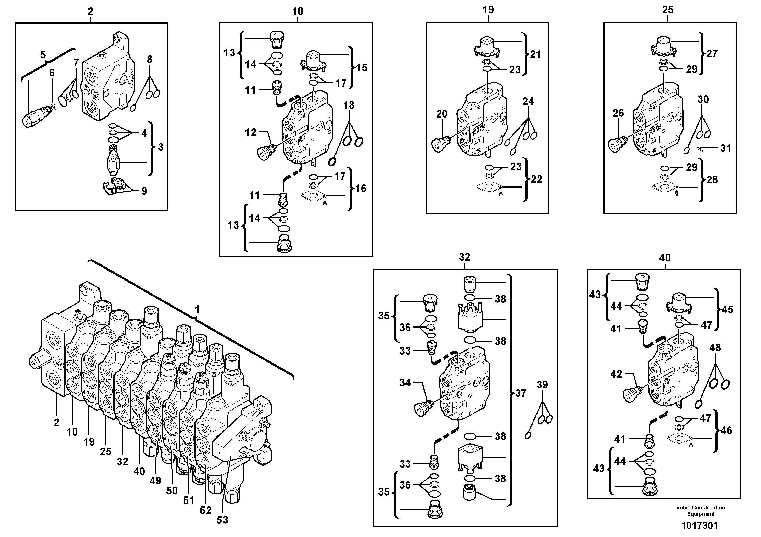 Control valve : 9 spools — volvo parts diagram