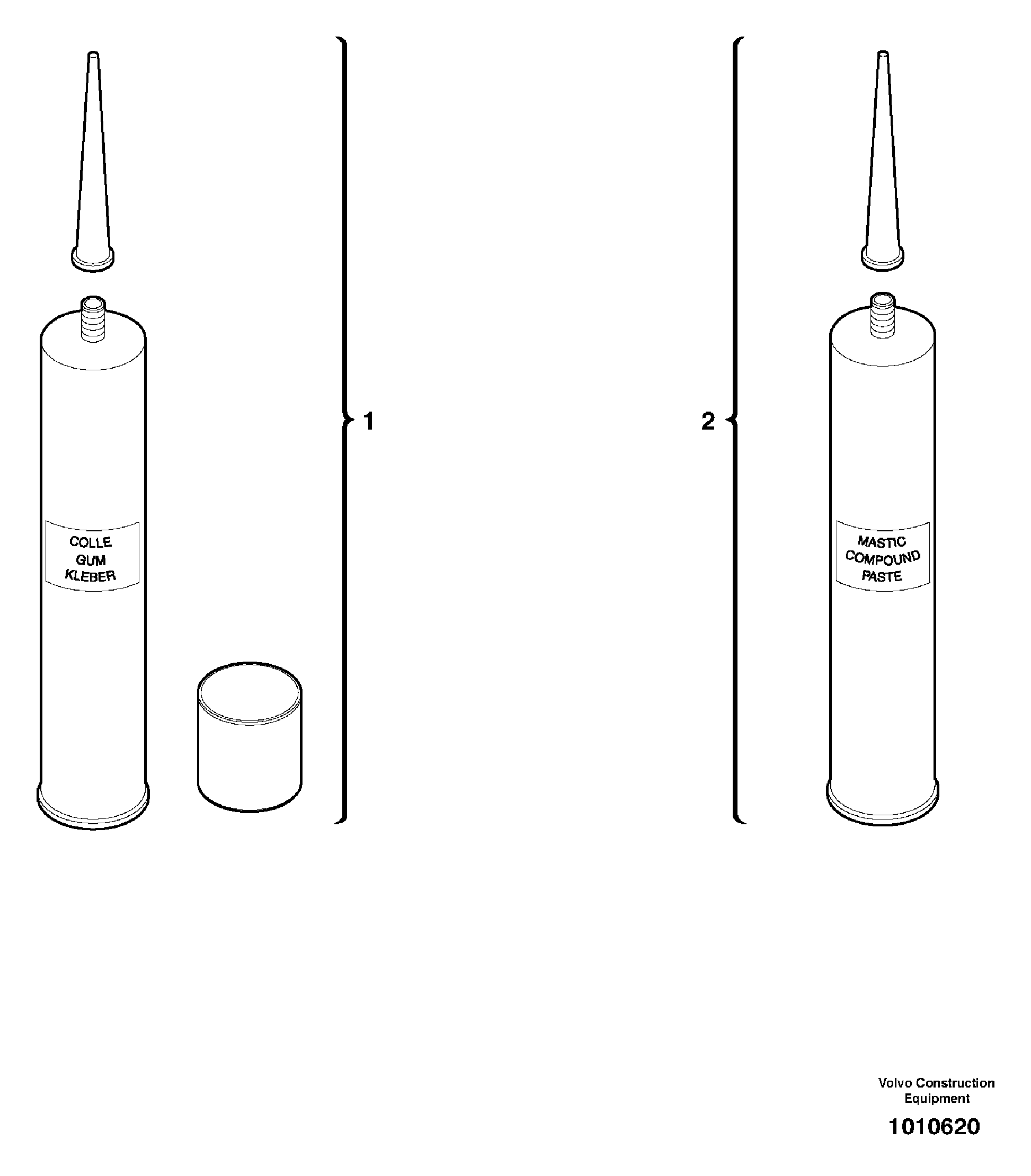 Glue Kit for cab — volvo parts diagram