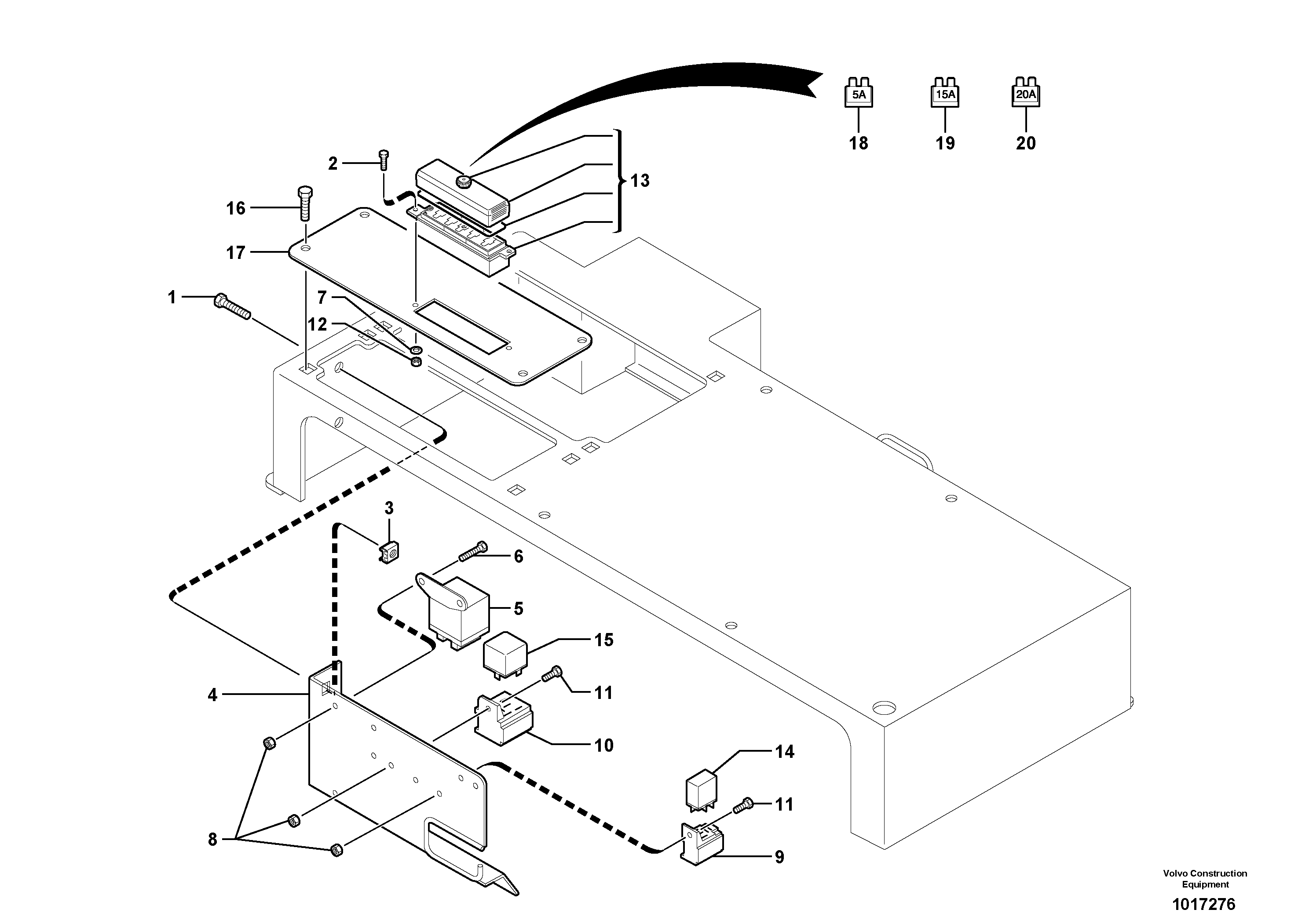 Electric installation on driver's seat — volvo parts diagram