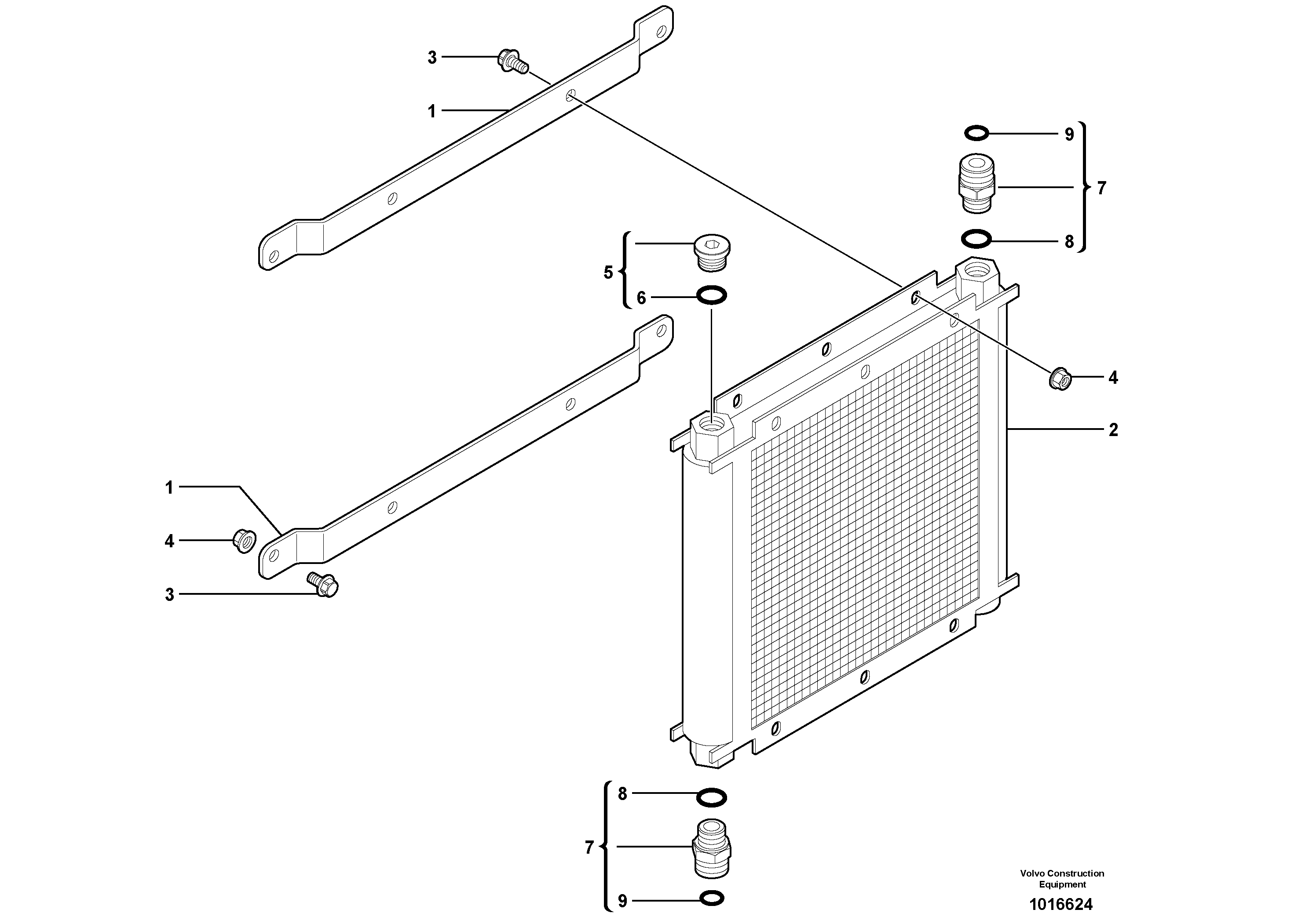 Cooling system: oil cooler — volvo parts diagram