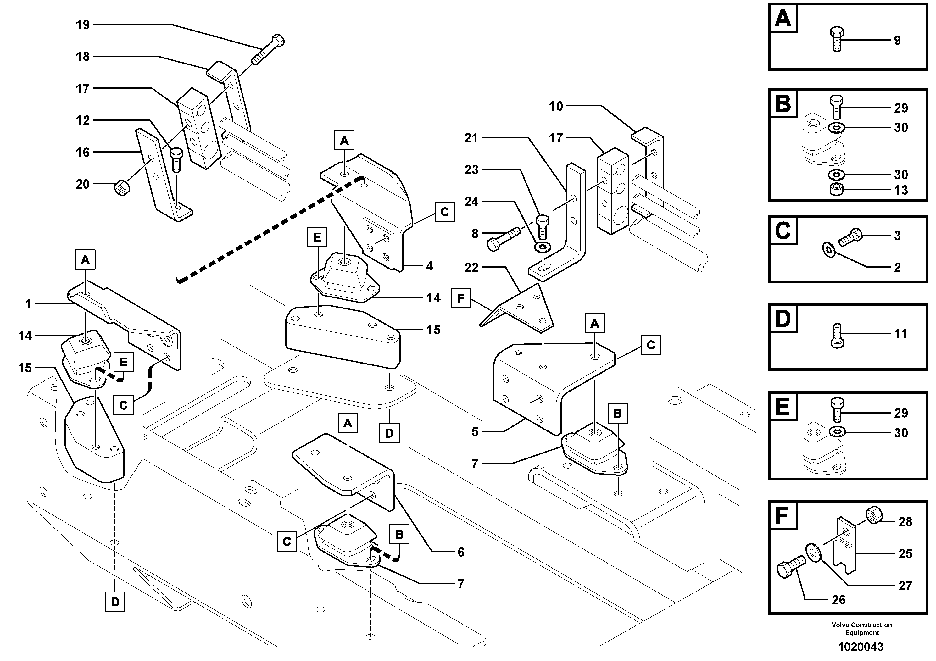 Engine mounts — volvo parts diagram