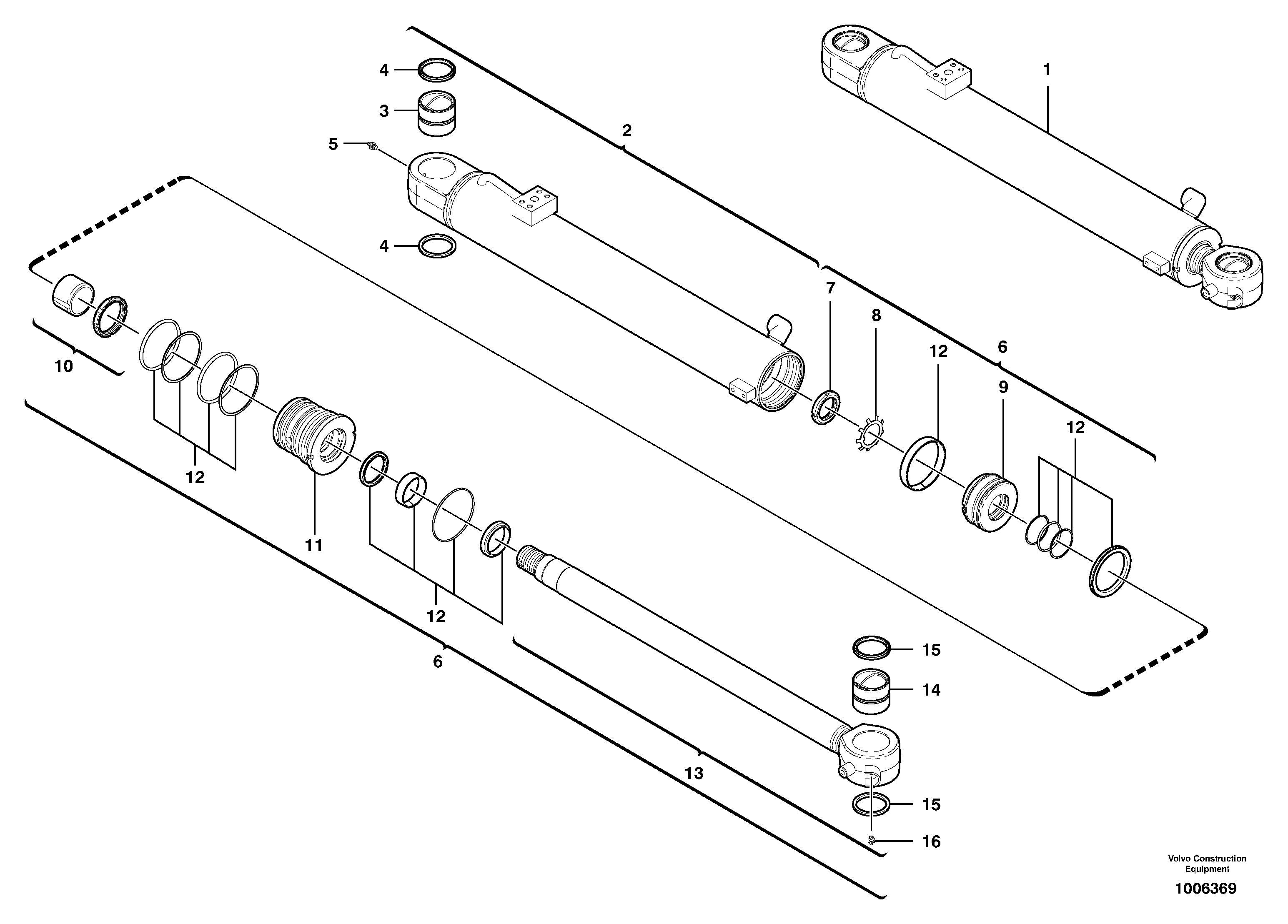 Boom cylinder — volvo parts diagram