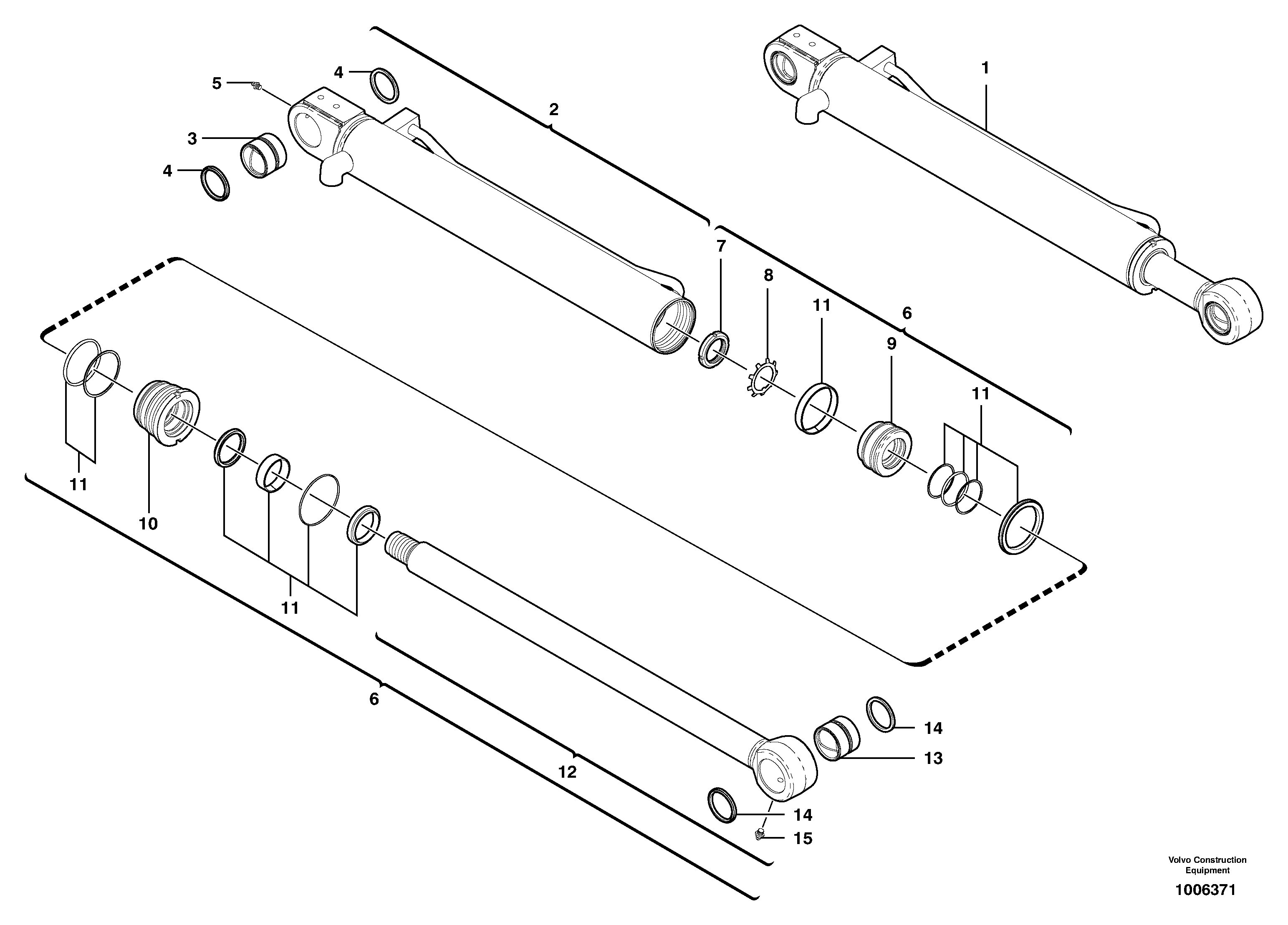 Bucket cylinder — volvo parts diagram