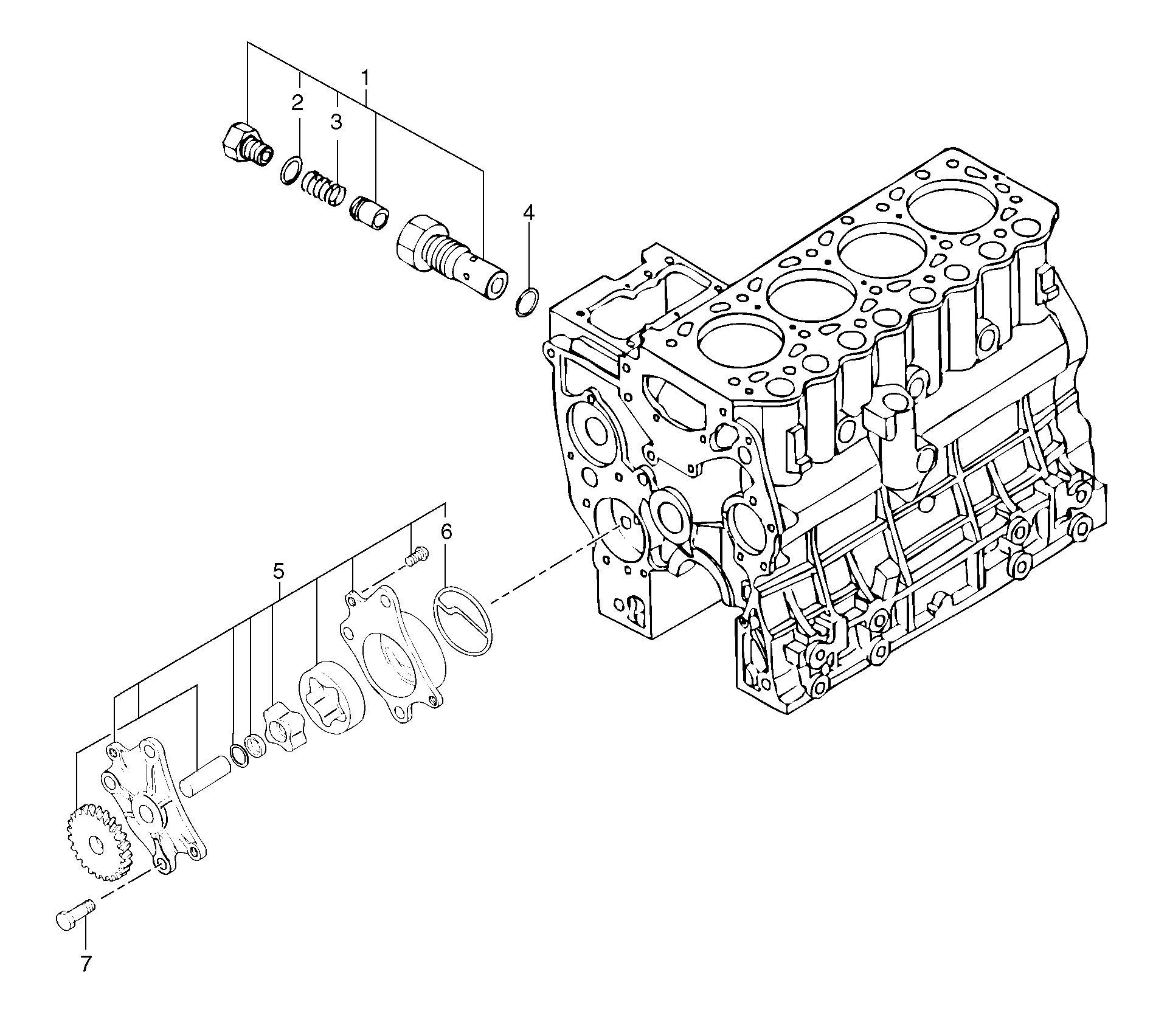 Lubricating oil pump — volvo parts diagram