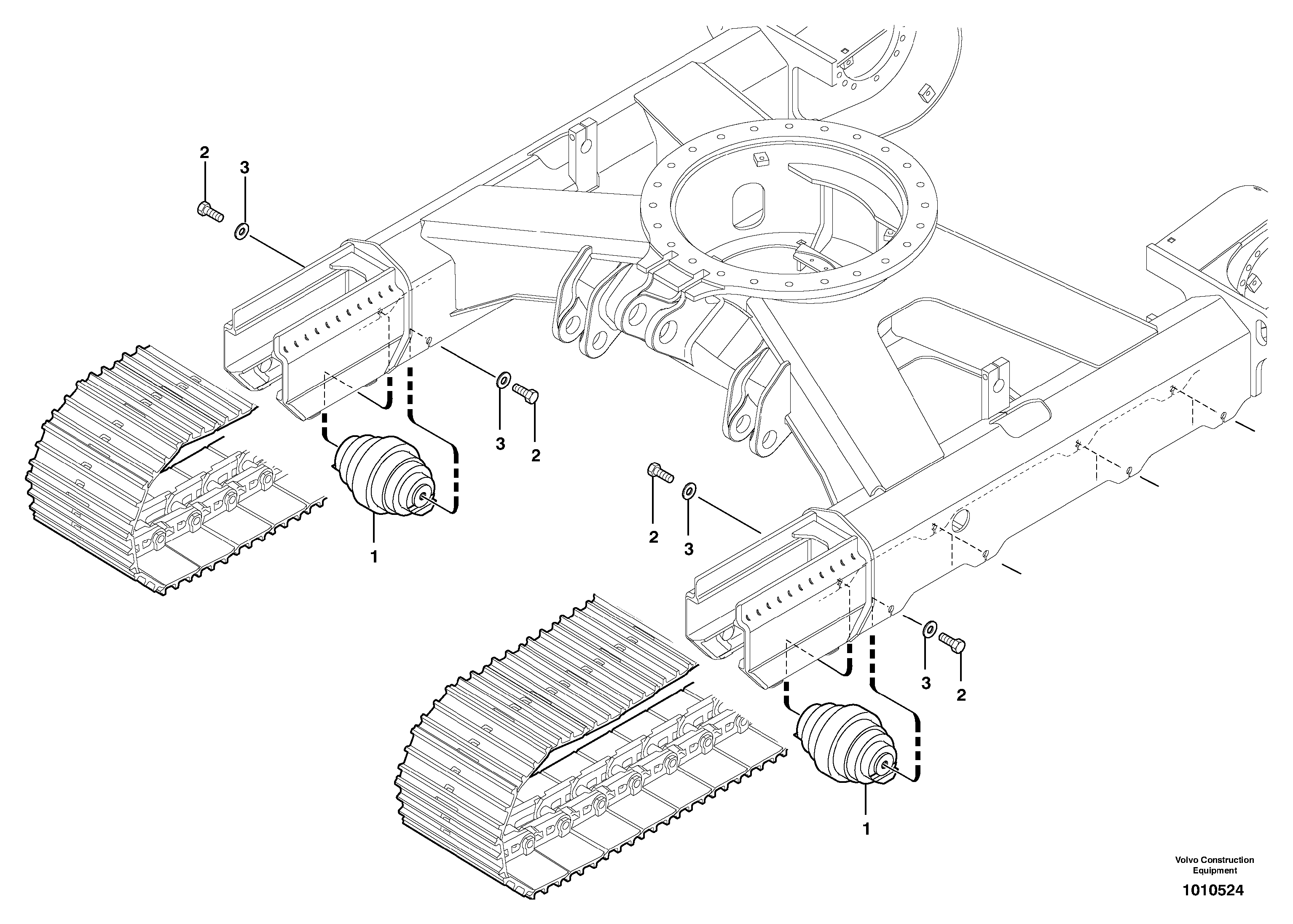 Lower roller ( steel tracks ) — volvo parts diagram