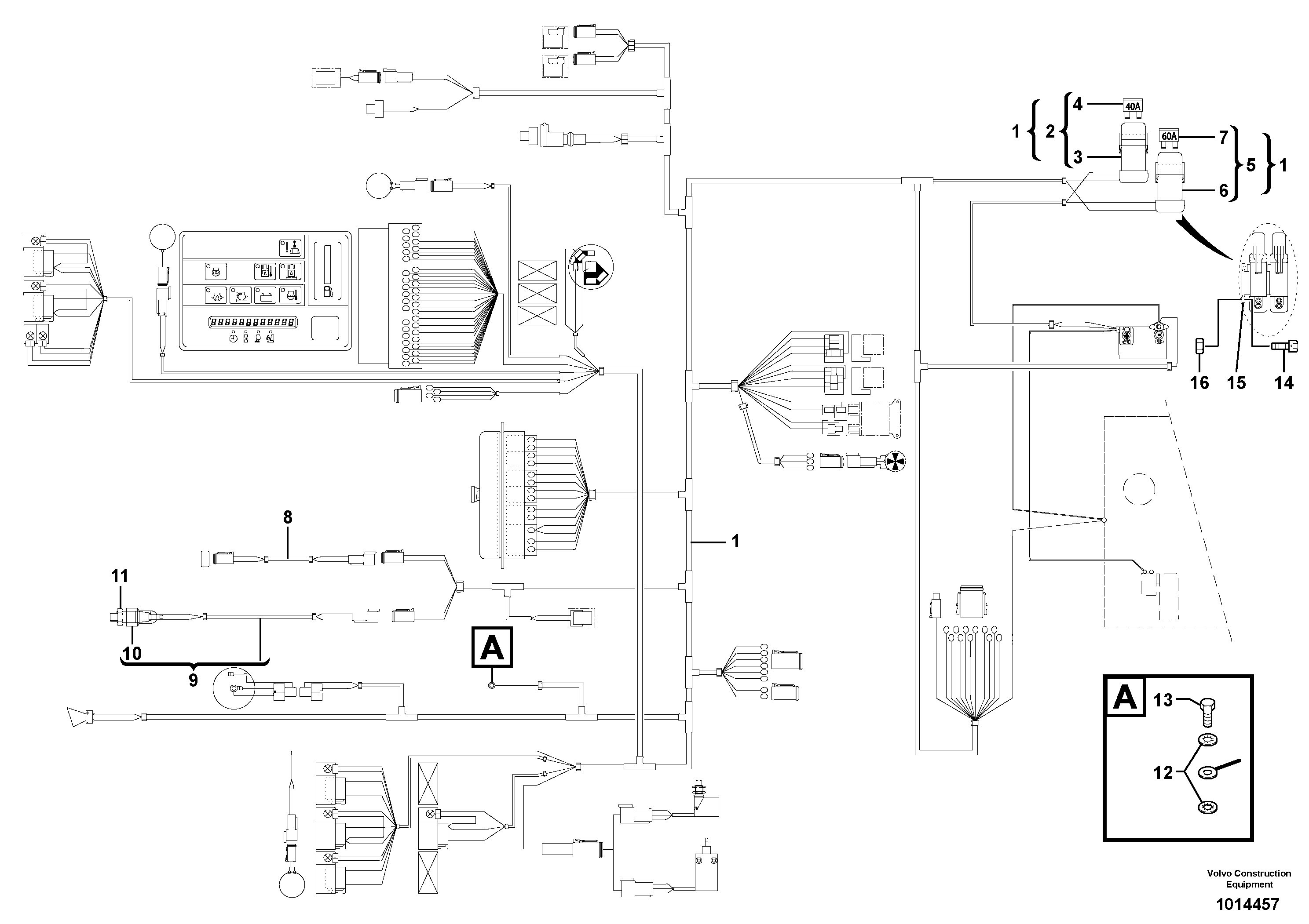 Electrical system (front) / with Puma — volvo parts diagram