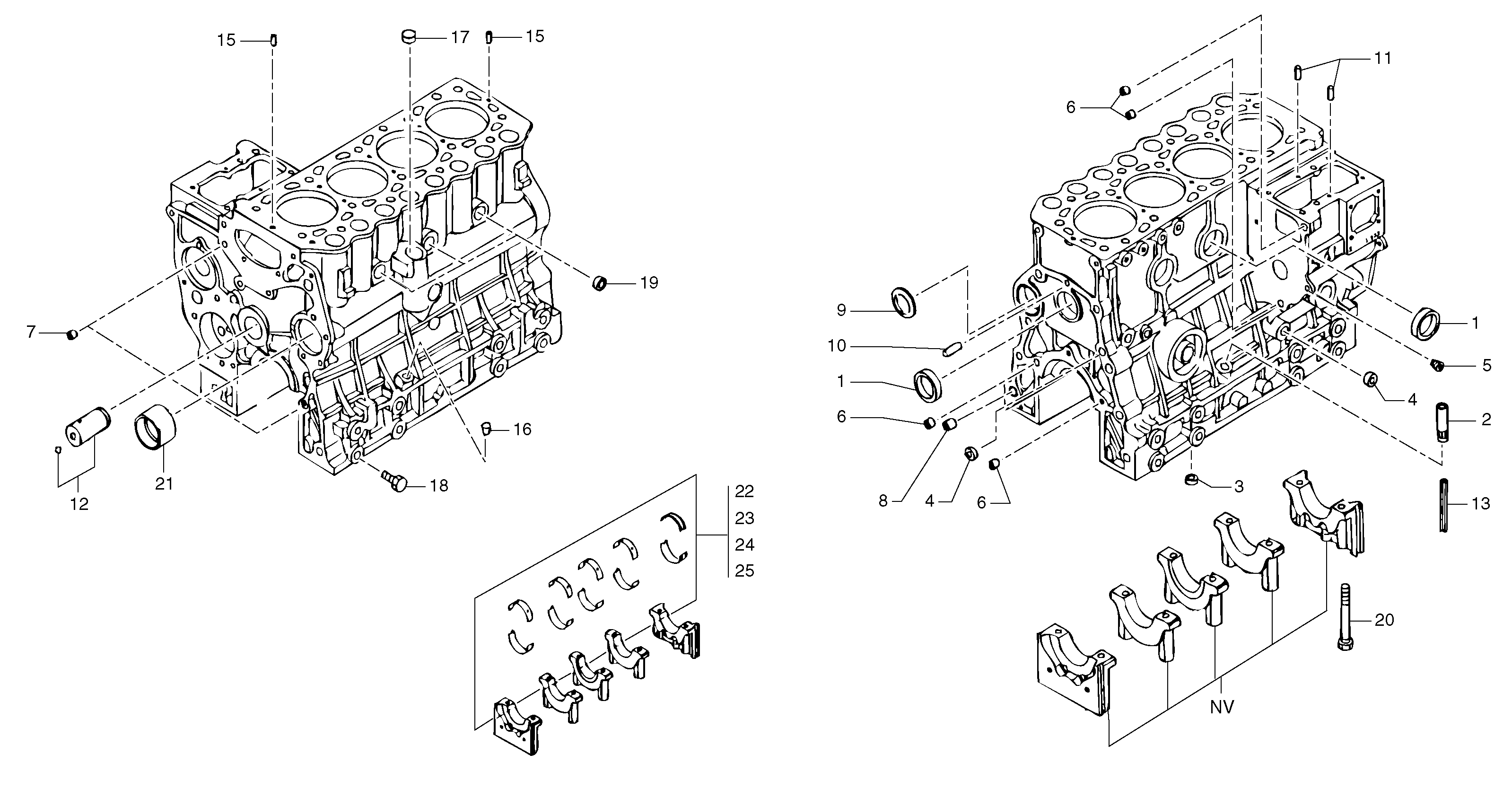Cylinder block — volvo parts diagram