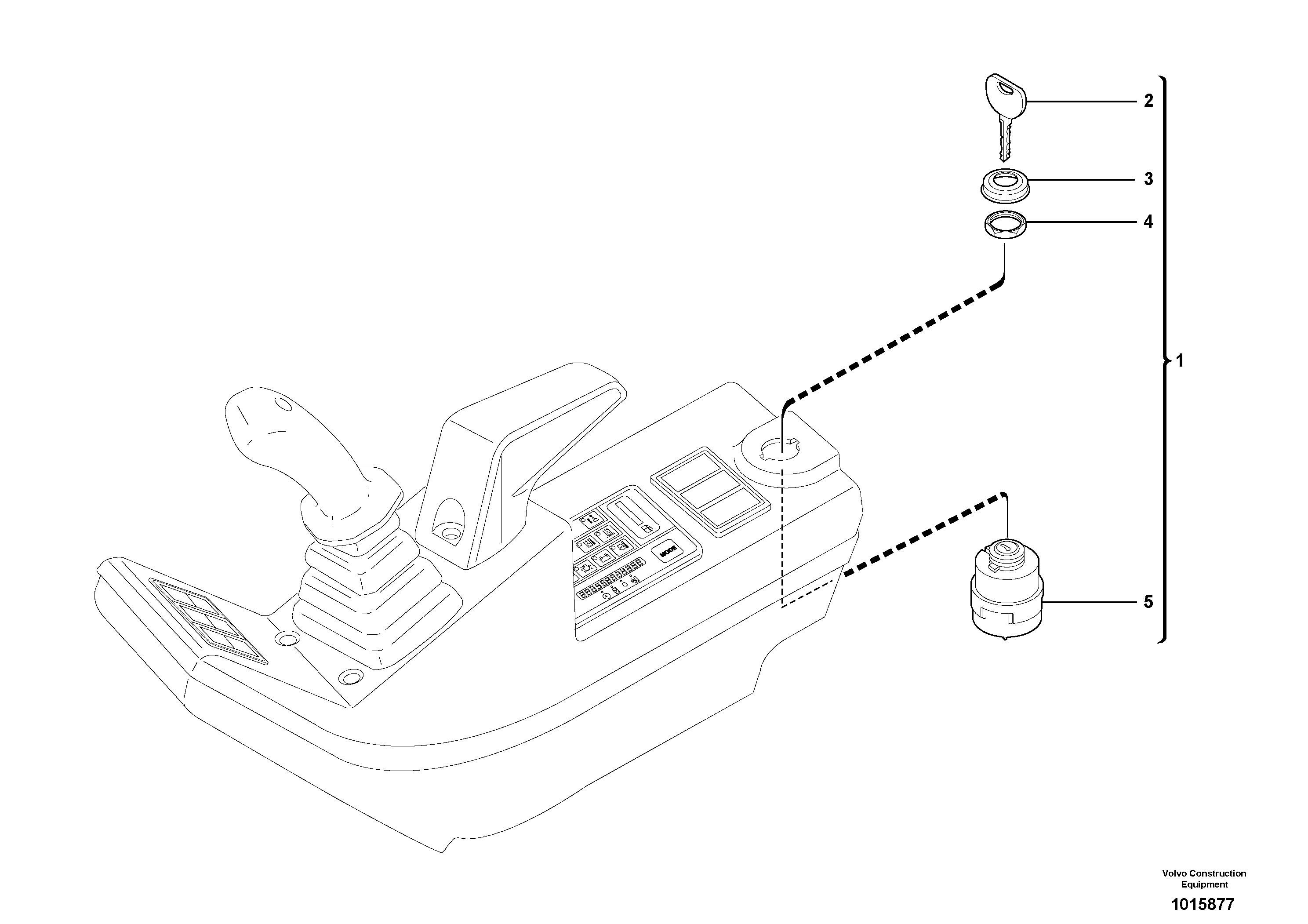 Starting and preheating switch — volvo parts diagram