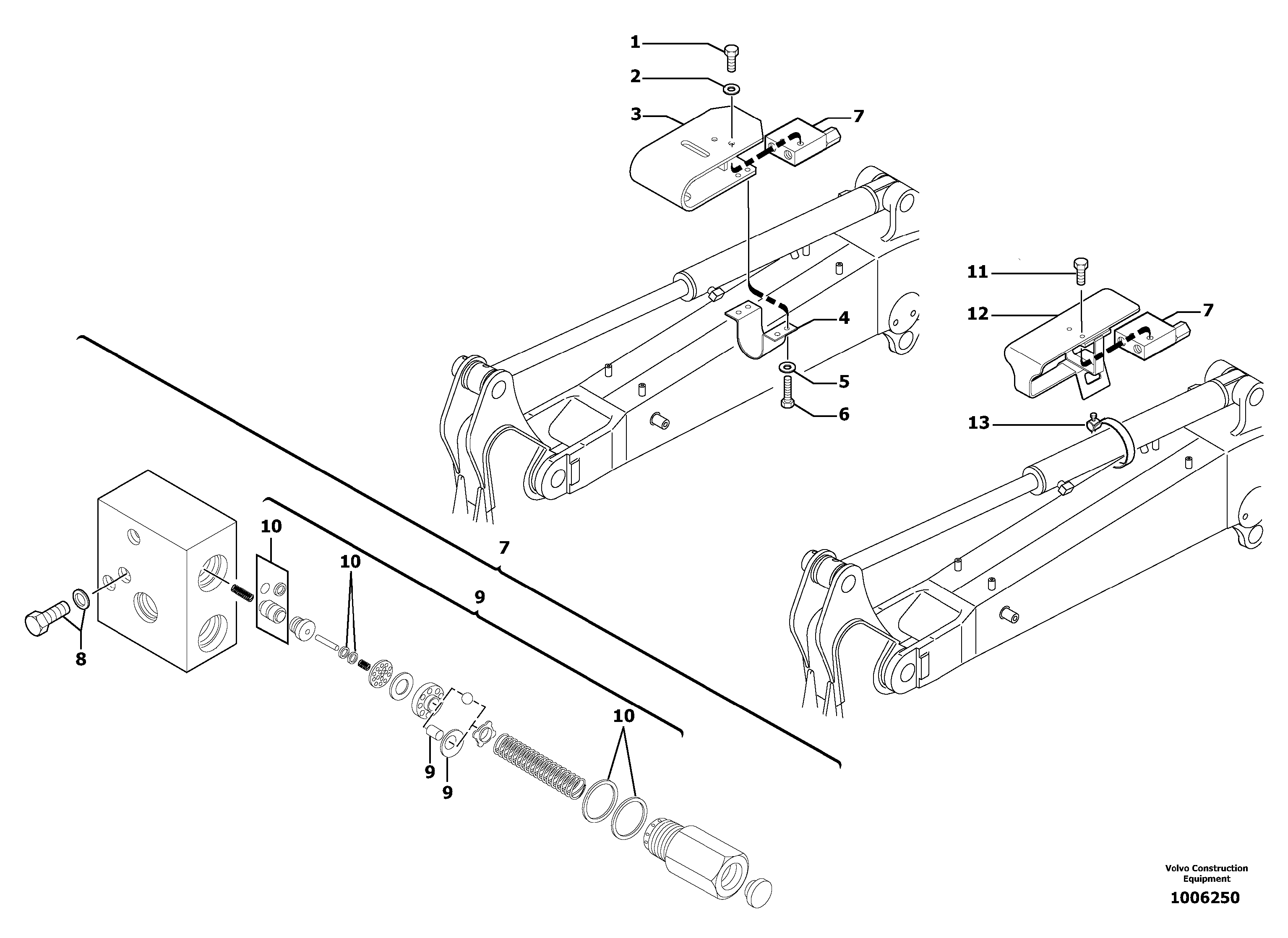 Safety valve ( dipper arm cylinder ) — volvo parts diagram