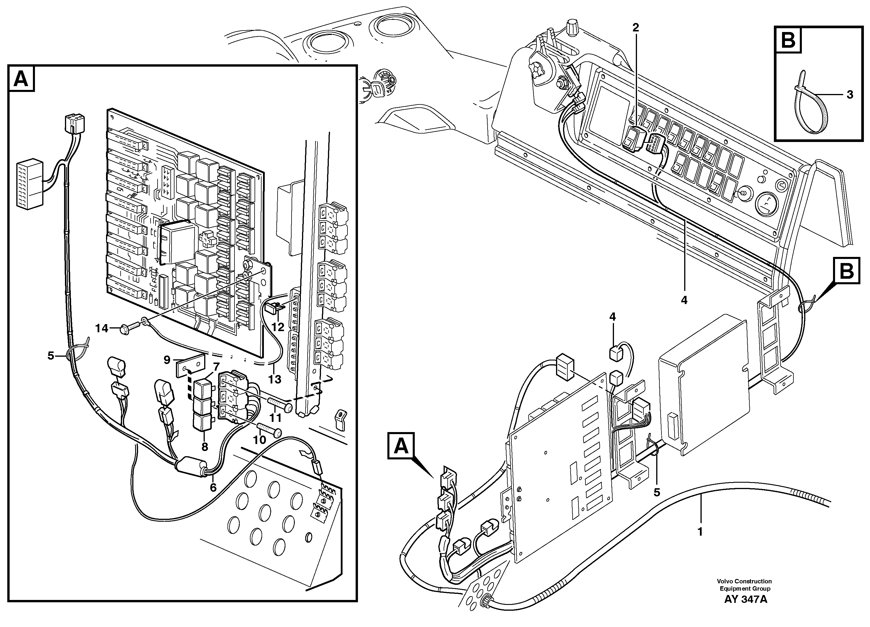 Electrical equipment, air conditioning.  93584 — volvo parts diagram