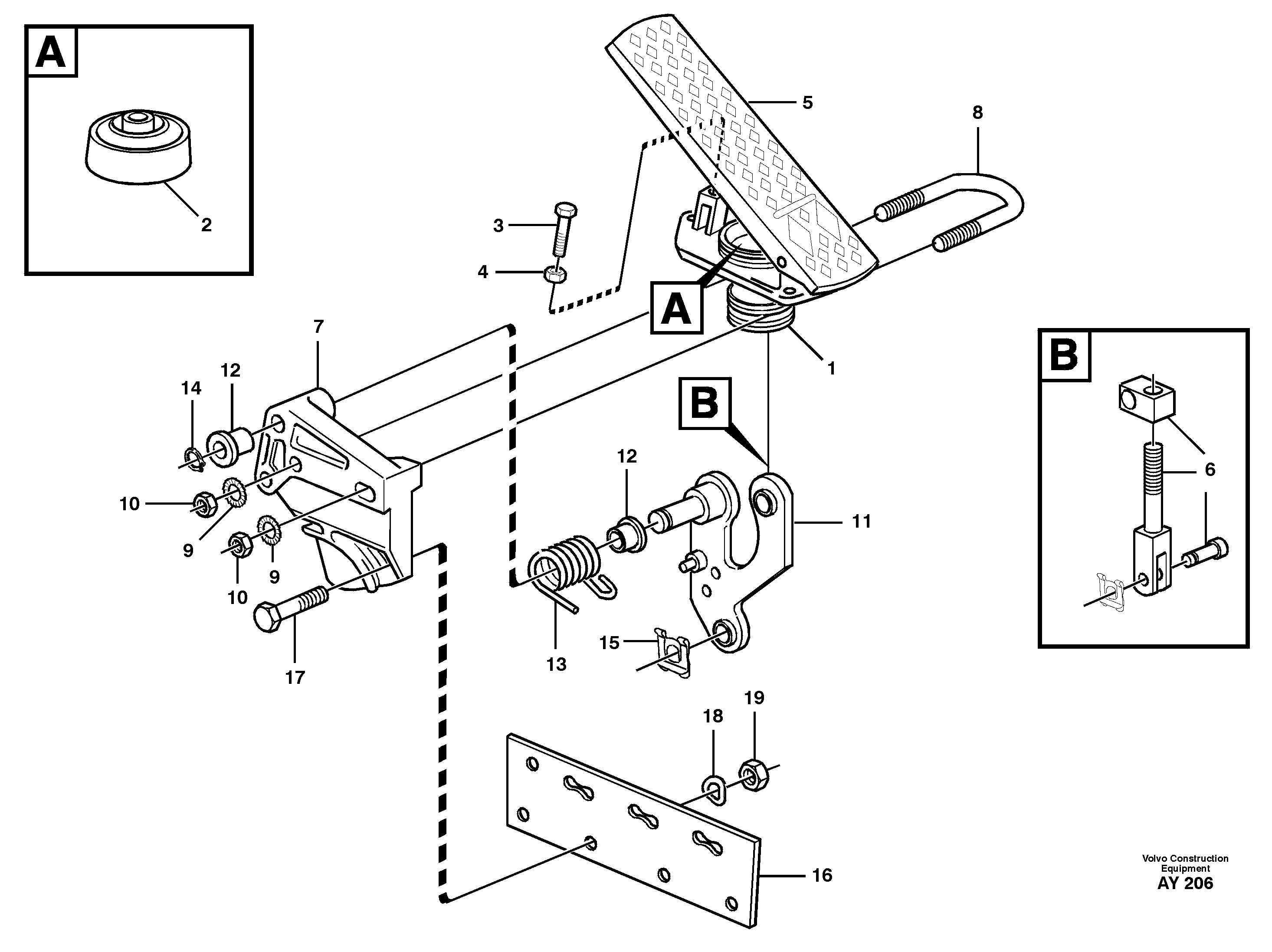 Pedal — volvo parts diagram