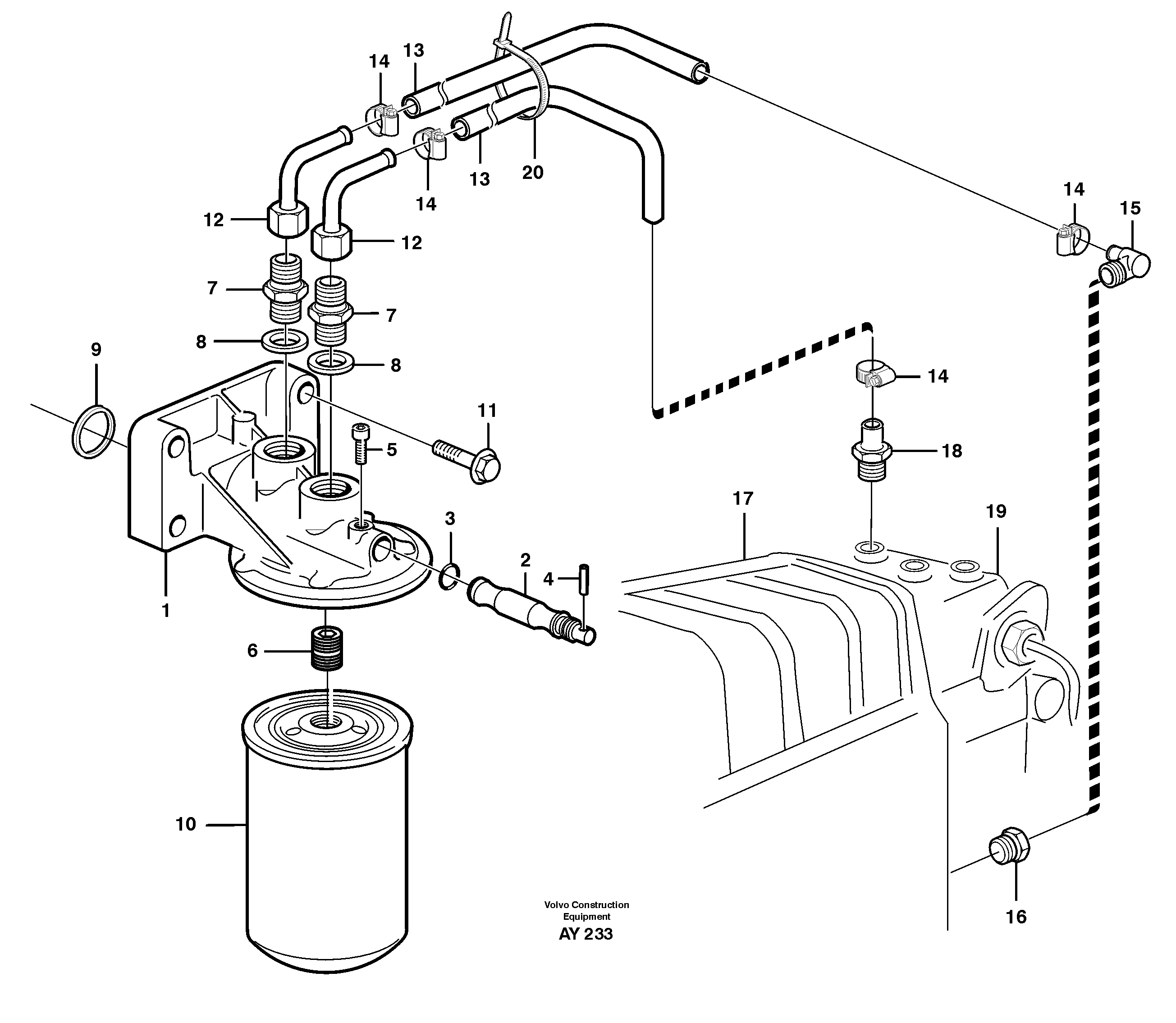 Coolant filter. 93791 — volvo parts diagram