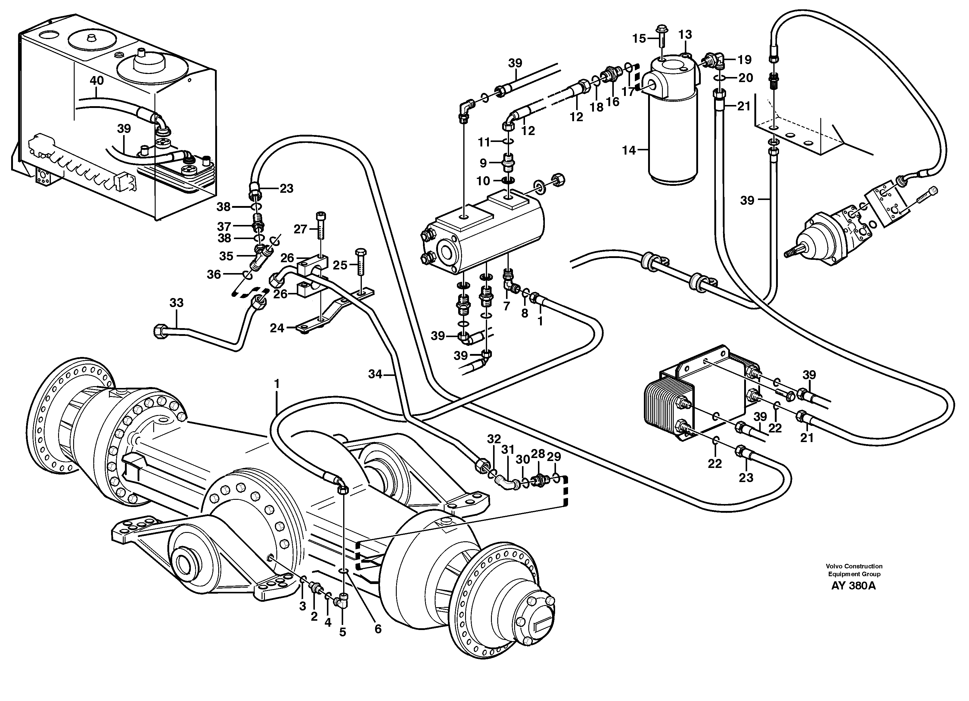Brake cooling system 94972 — volvo parts diagram