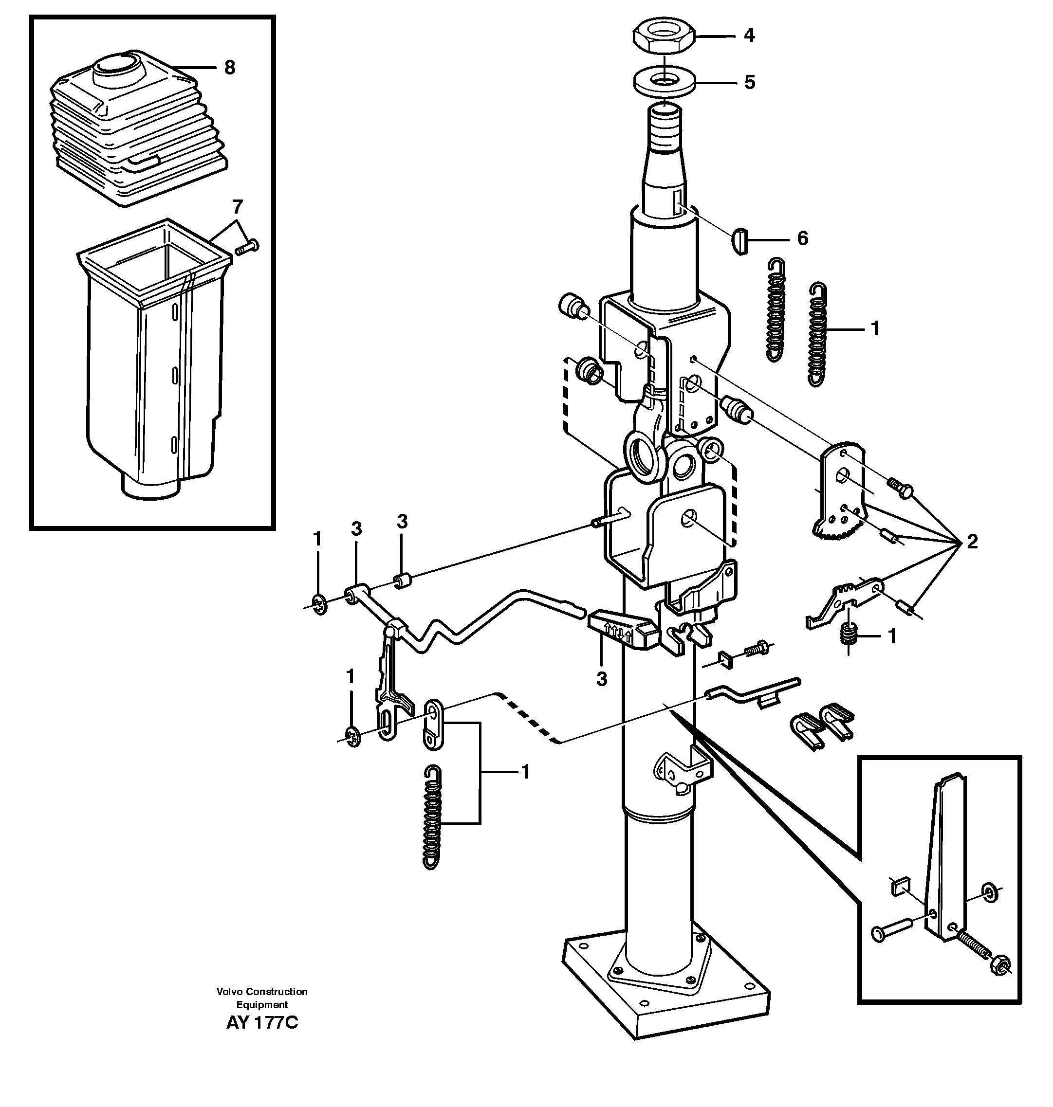 Adjustable steering wheel.  92029 — volvo parts diagram