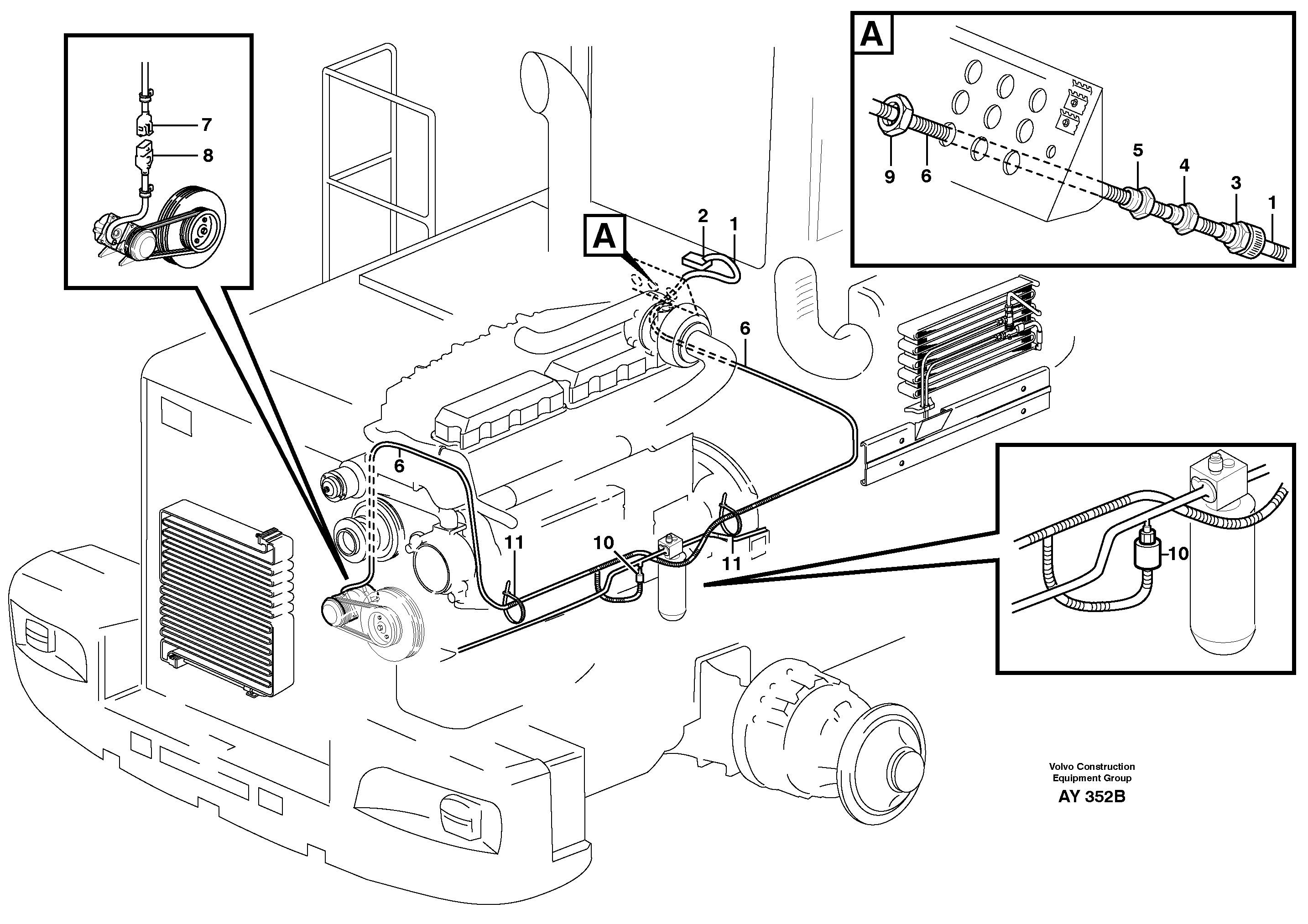 Cable harness, compressor  93584 — volvo parts diagram