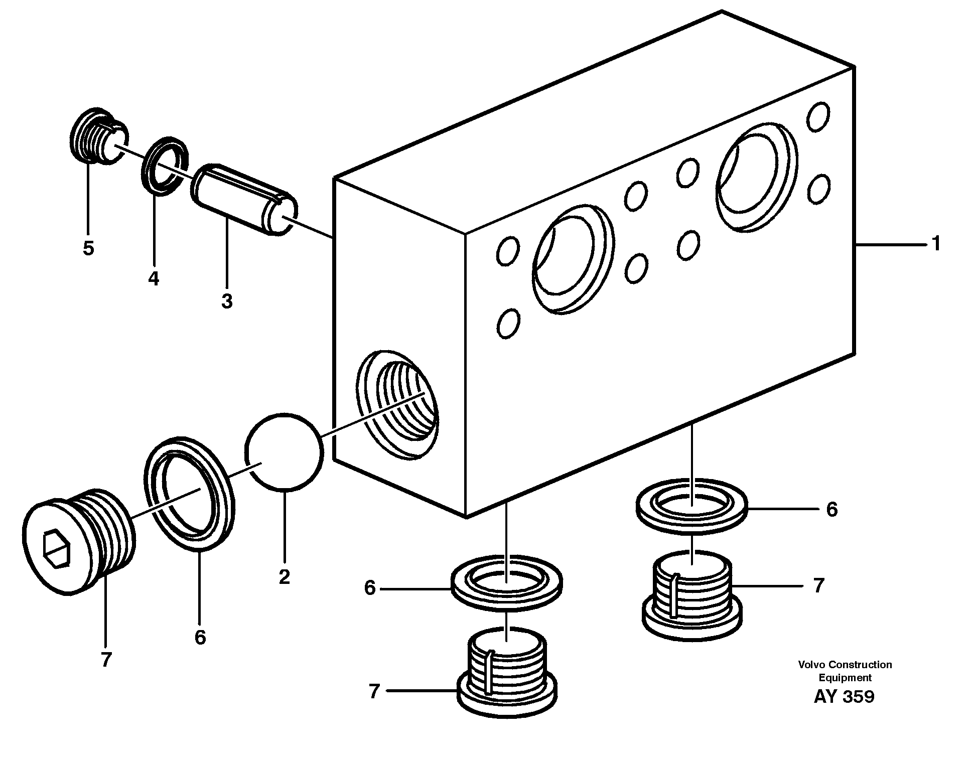 Check valve 94972 — volvo parts diagram